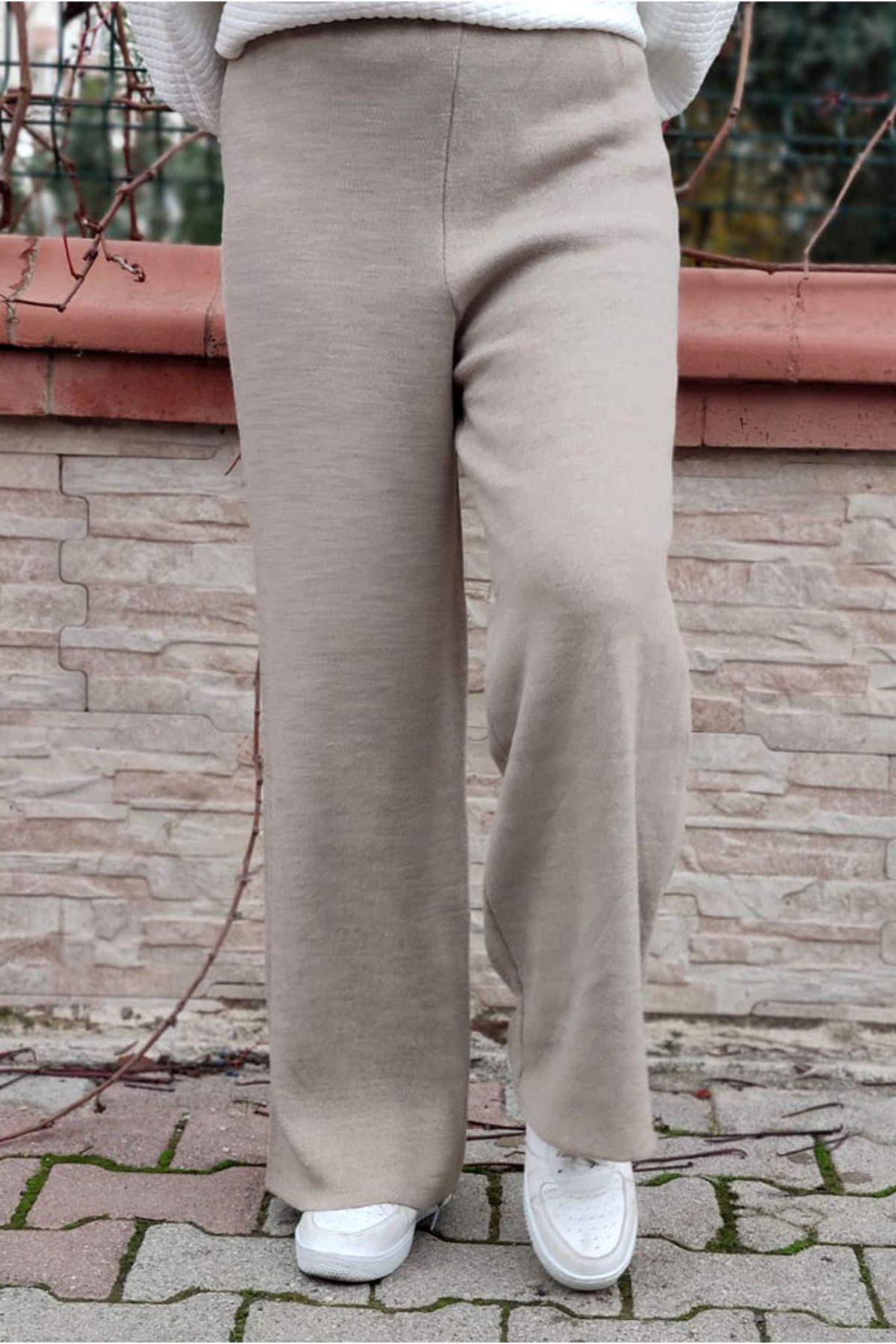 25K2160 - BEJ - TRİKO PANTOLON