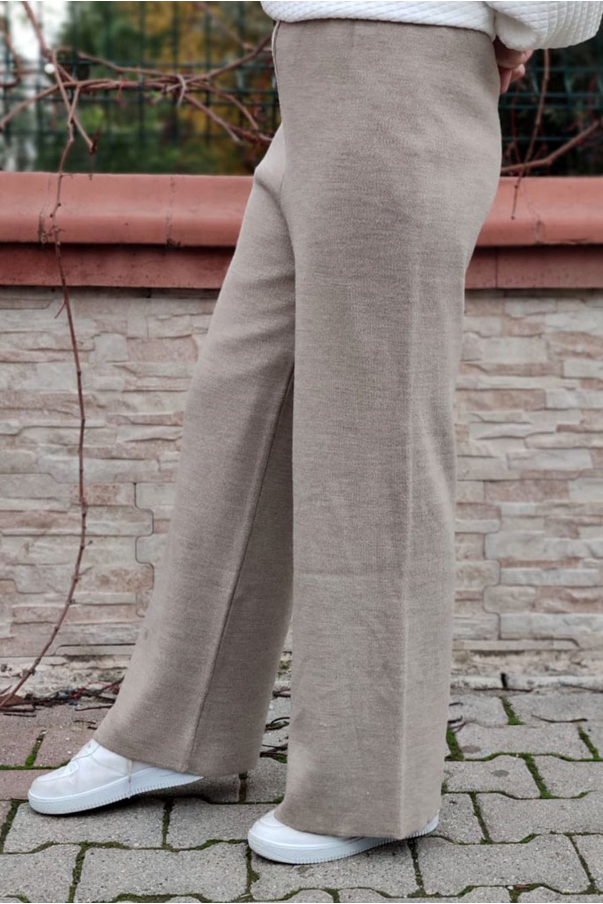 25K2160 - BEJ - TRİKO PANTOLON