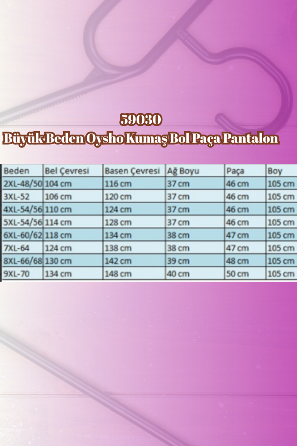 59030 Büyük Beden Düğmeli Fermuarlı Modal Pantolon - İndigo
