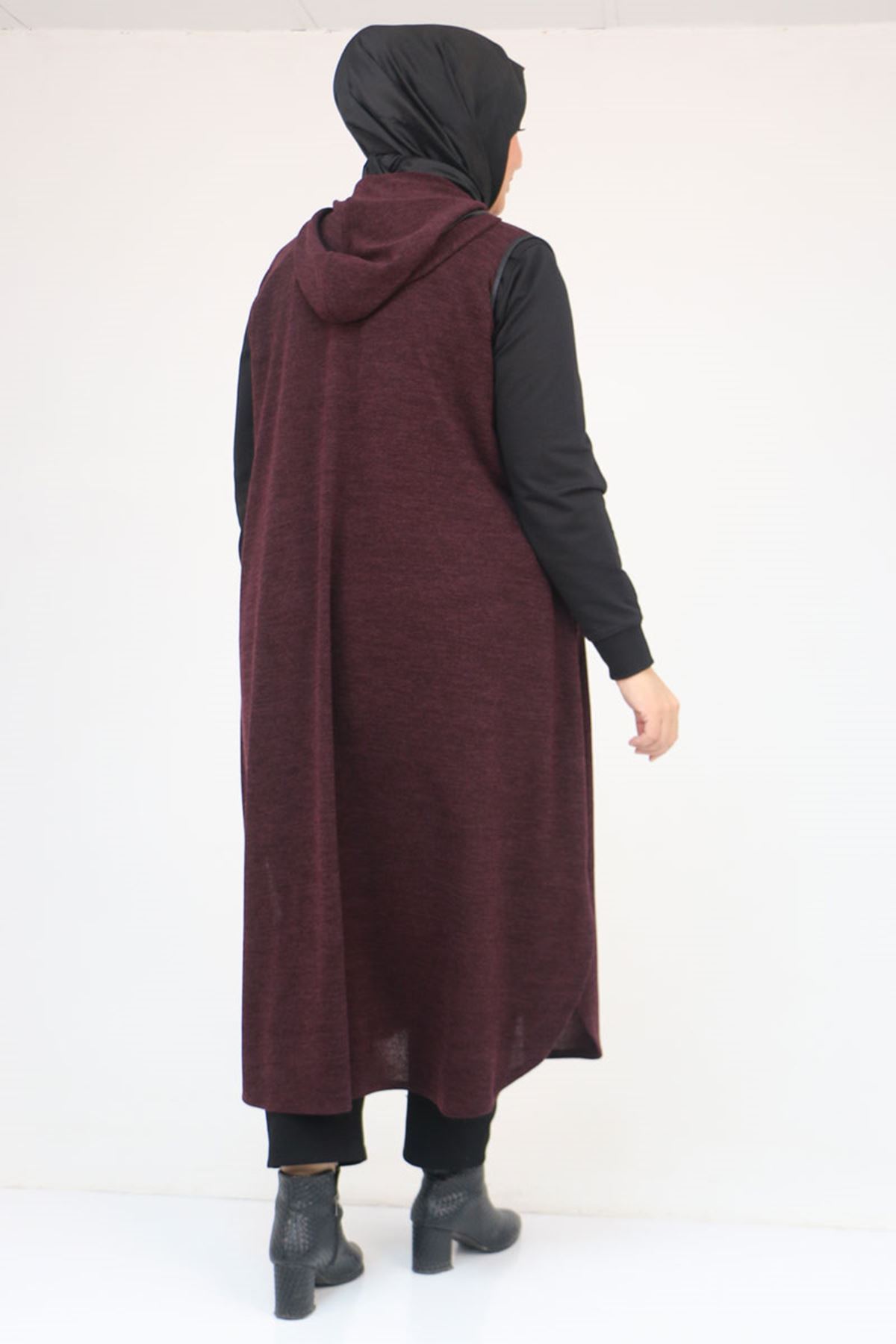 54014 Büyük Beden Waterport Biyeli Mir Yelek - Mürdüm