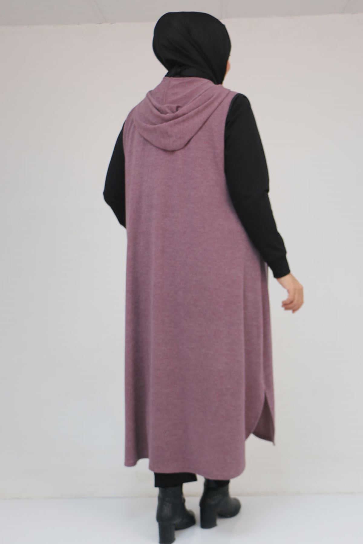 54014 Büyük Beden Waterport Biyeli Mir Yelek - Gül Kurusu