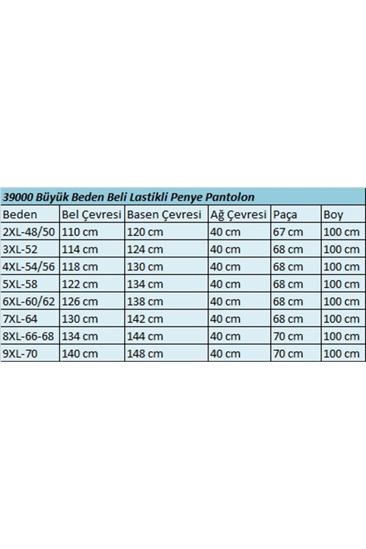 39000 Büyük Beden Yüksek Beli Lastikli Bol Paça Penye Pantolon - Mürdüm