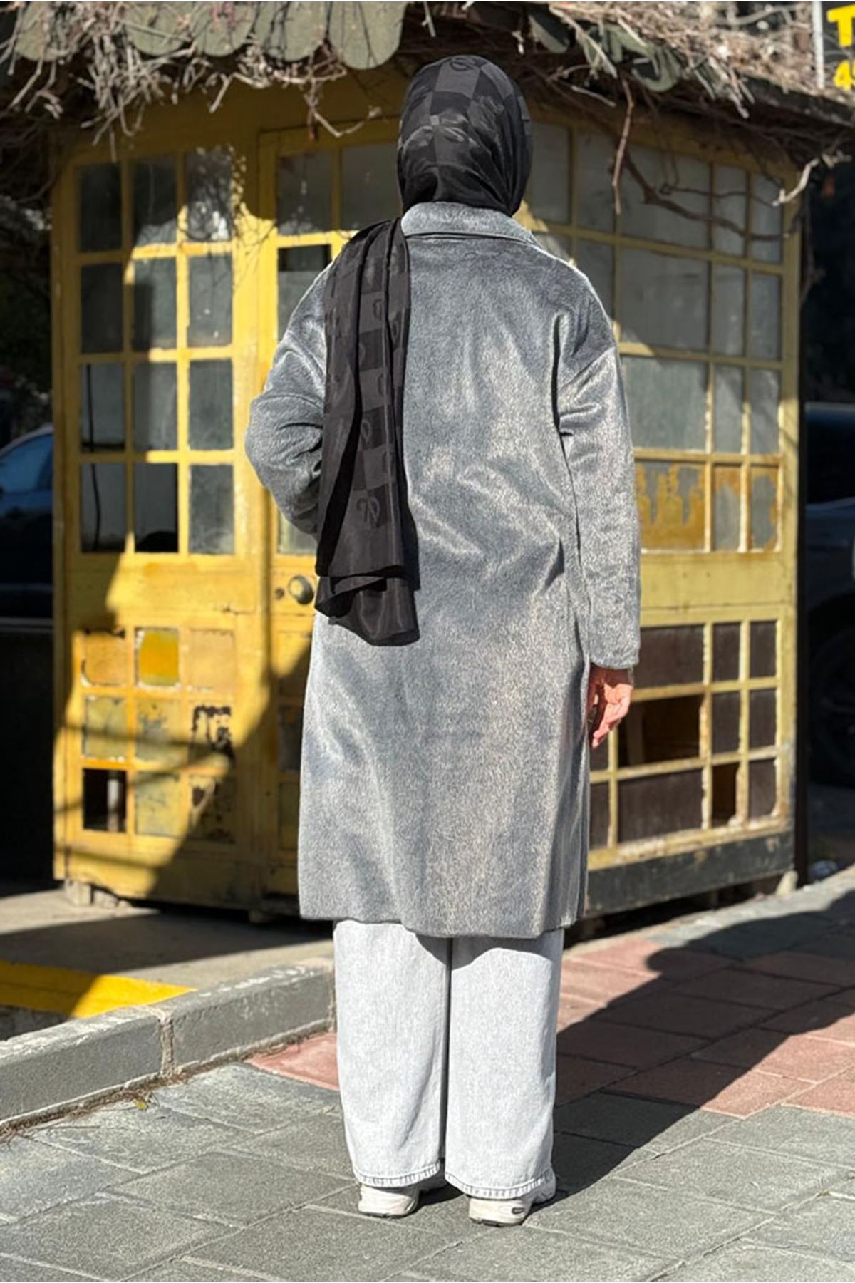 26K7214 - ANTRASİT - KAŞMİR İNCE KABAN