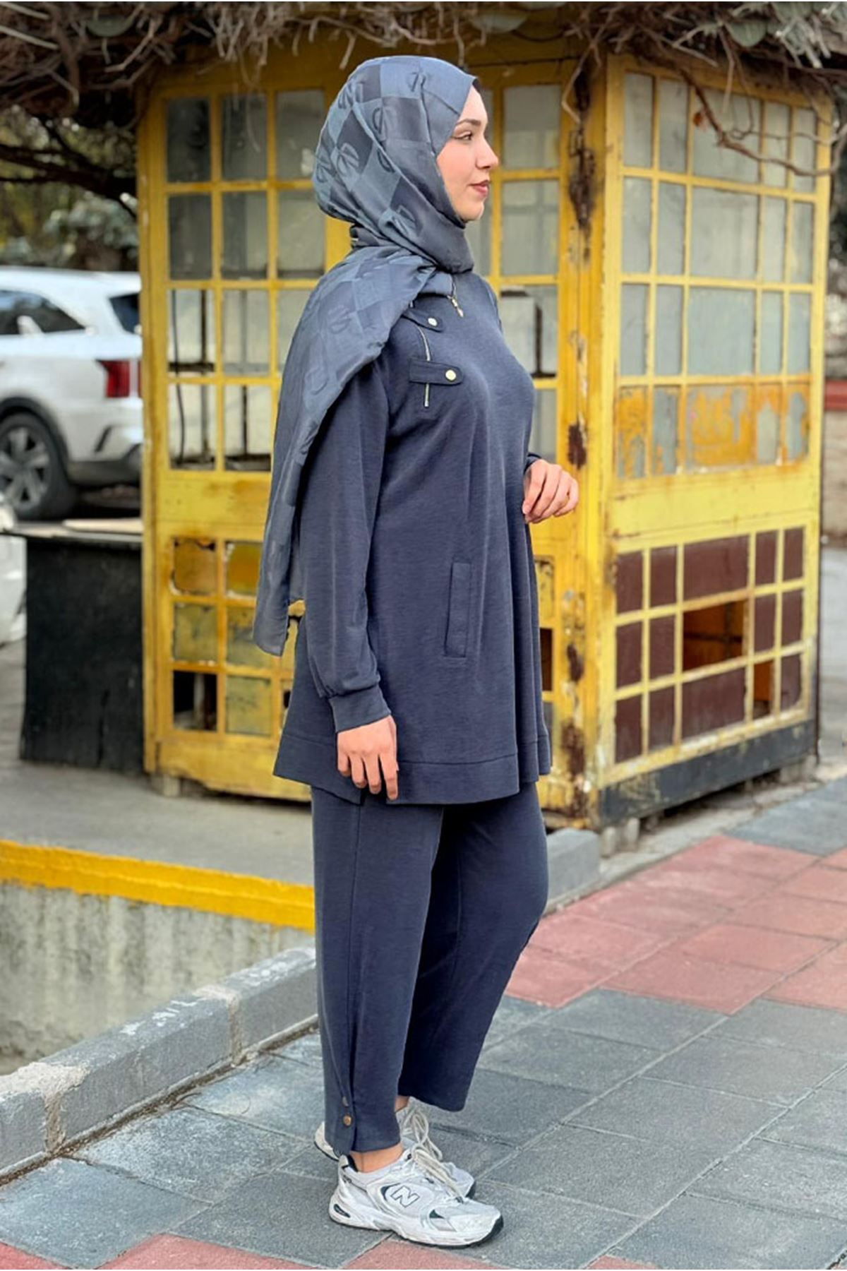 26K7562 - ANTRASİT - FERMUAR DETAYLI BASİC TAKIM