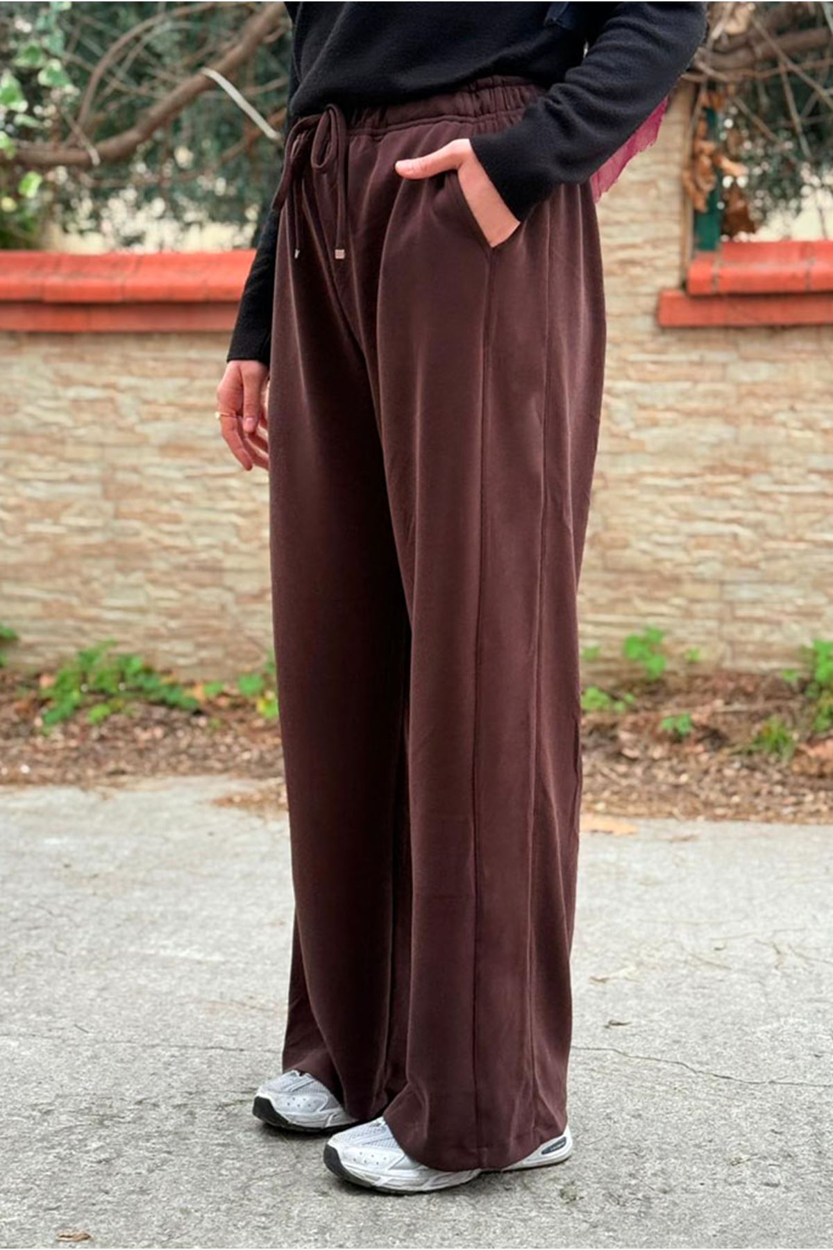 26K7302 - KAHVE - OYSHO WİDW LEG EŞOFMAN