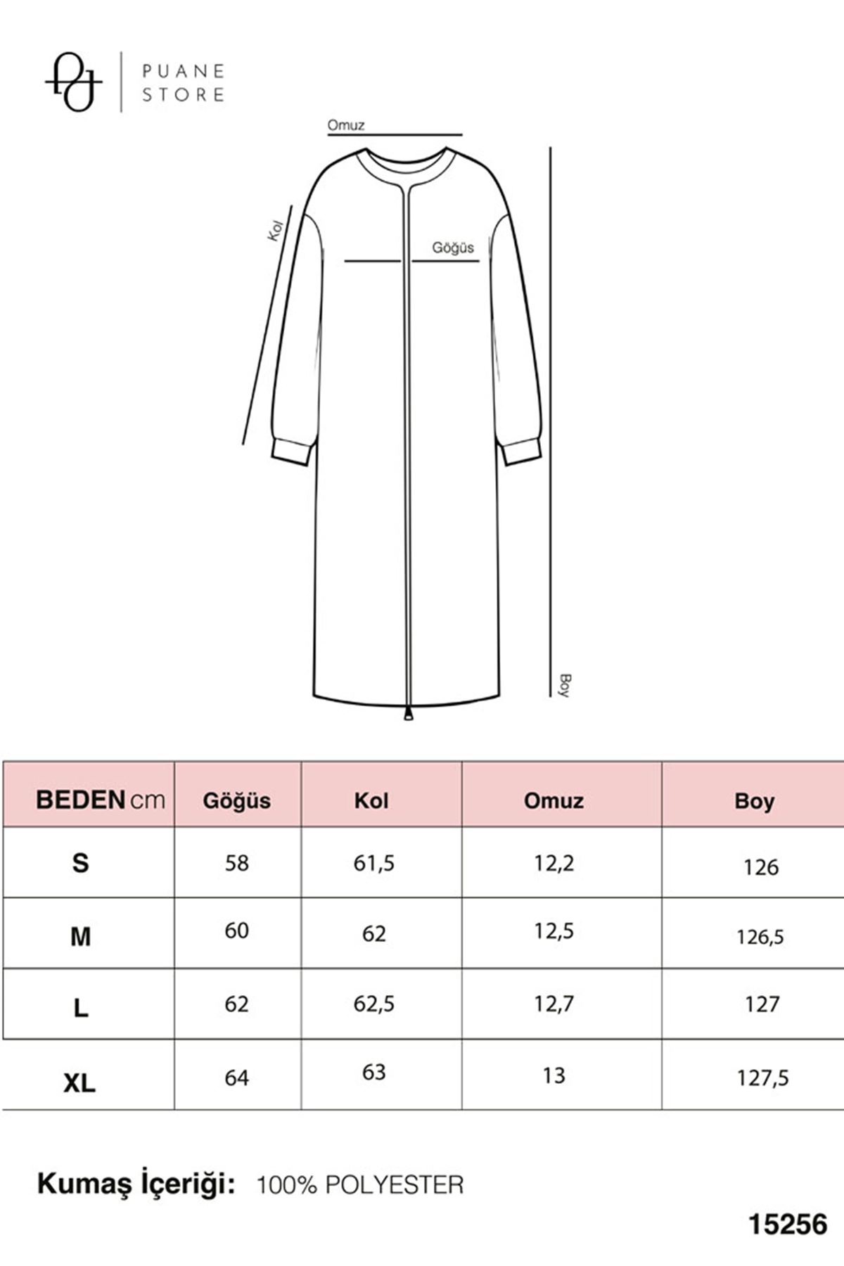 26Y7218 - SİYAH - BASİC FERMUARLI UZUN KAP
