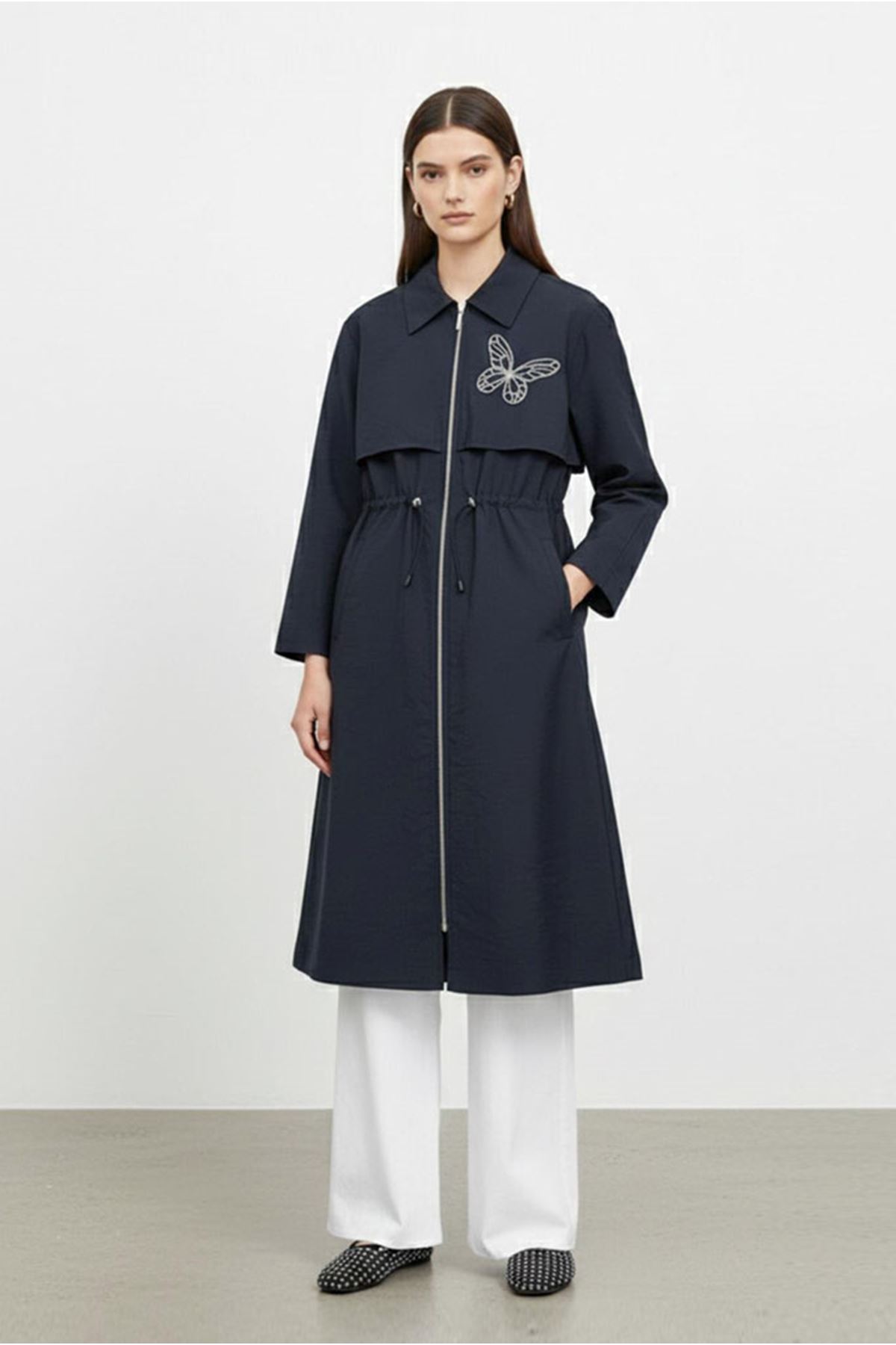 26Y7216 - LACİVERT - KELEBEK KAP 