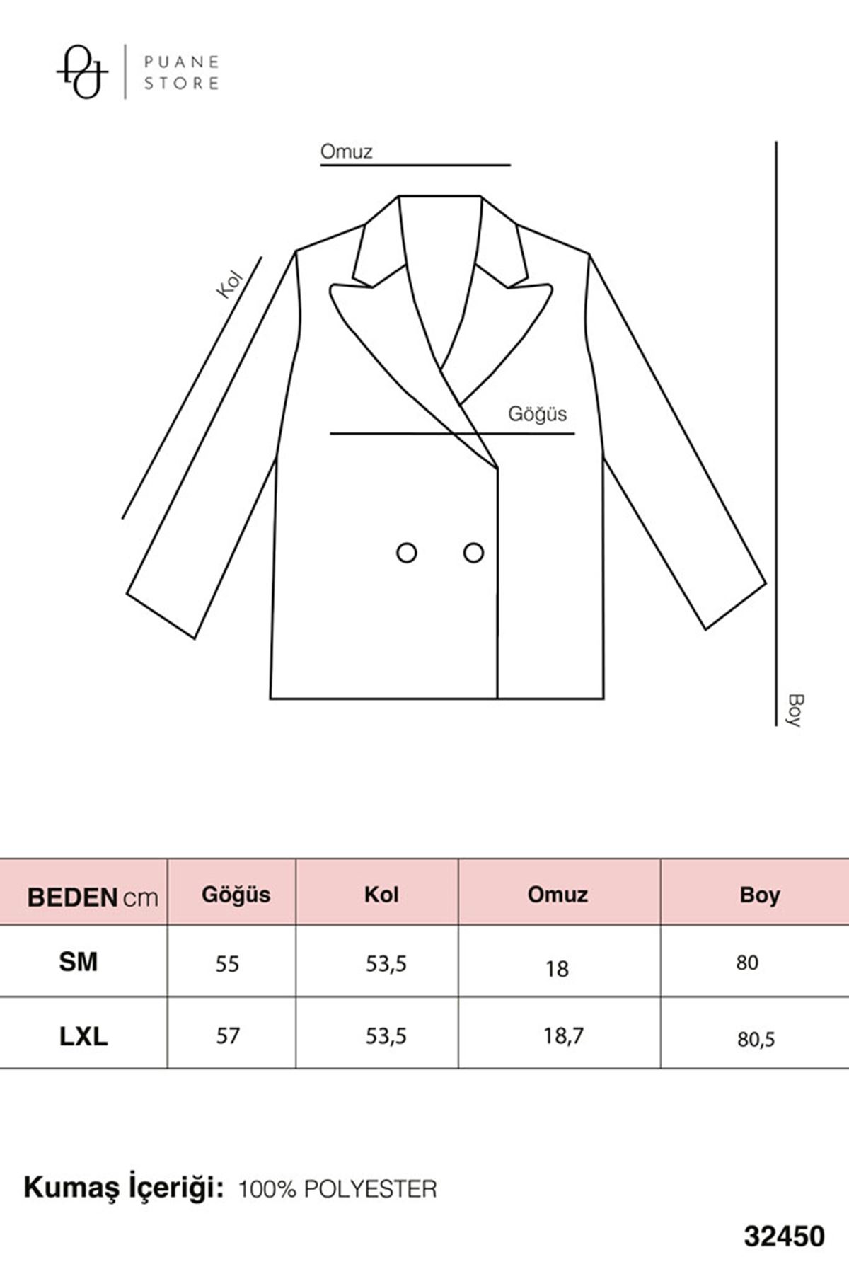 26Y7242 - BORDO - KEMERLİ FERMUARLI CEKET