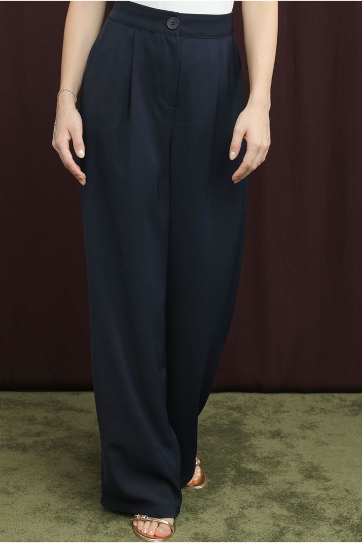 26Y7365 - LACİVERT - PALAZZO PANTOLON