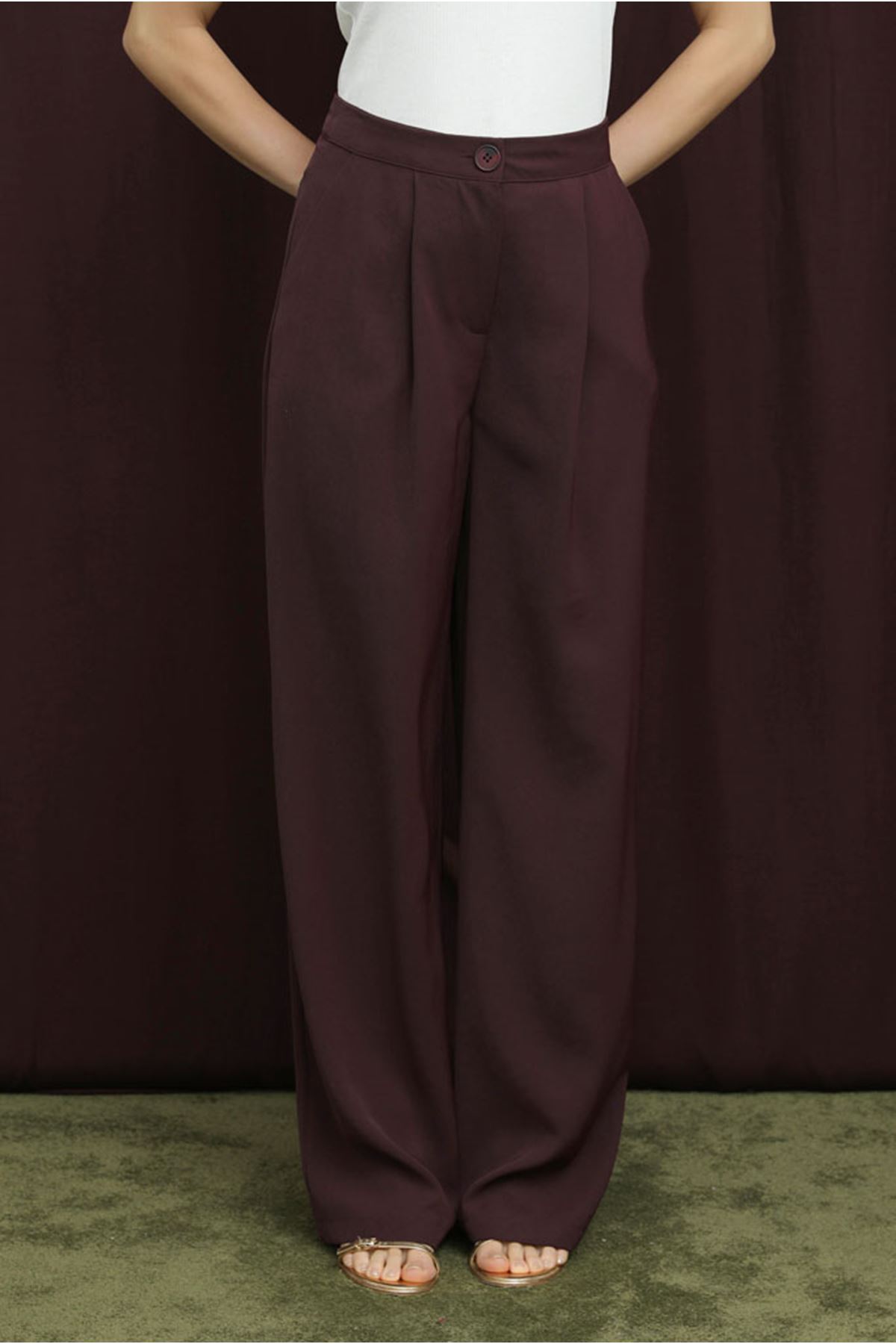 26Y7365 - BORDO - PALAZZO PANTOLON 