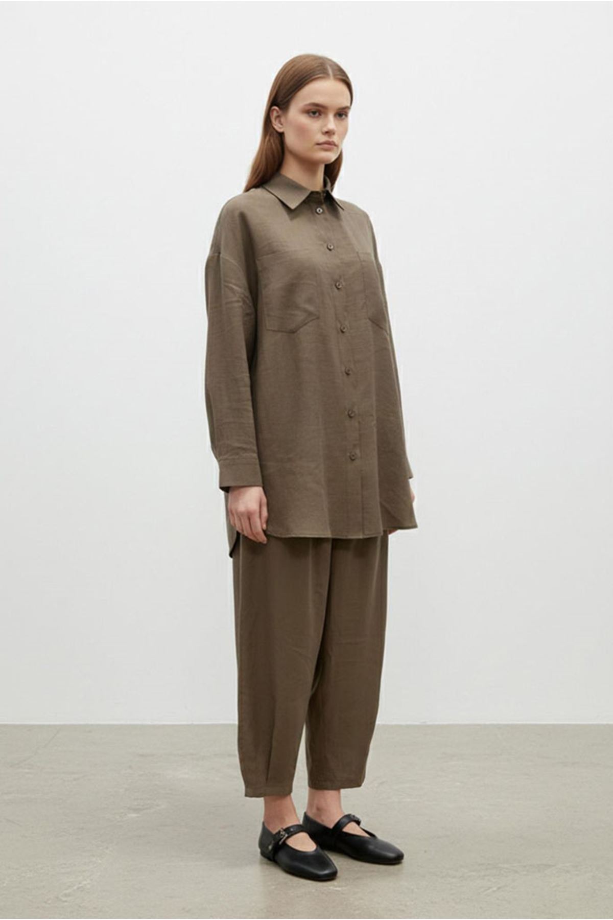 26Y7584 - KAHVE  - BASİC TENSEL TAKIM 