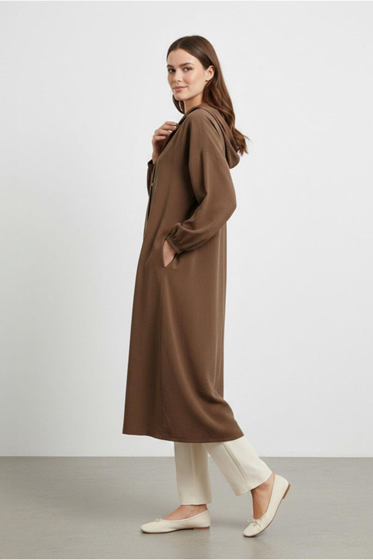 26Y7226 - KAHVE - FERMUARLI ÇITÇITLI KAP