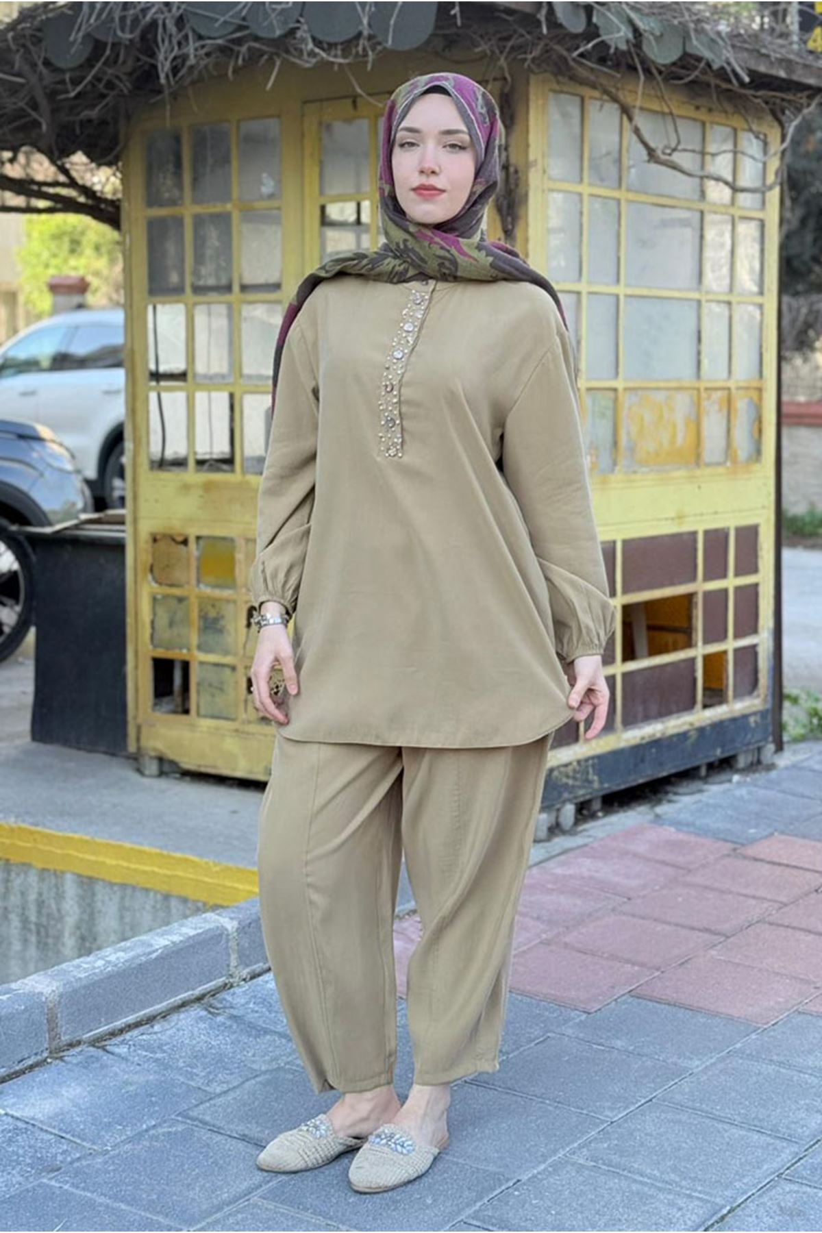 26Y7578 - YAĞ YEŞİLİ - DENİZ KABUĞU TAKIM