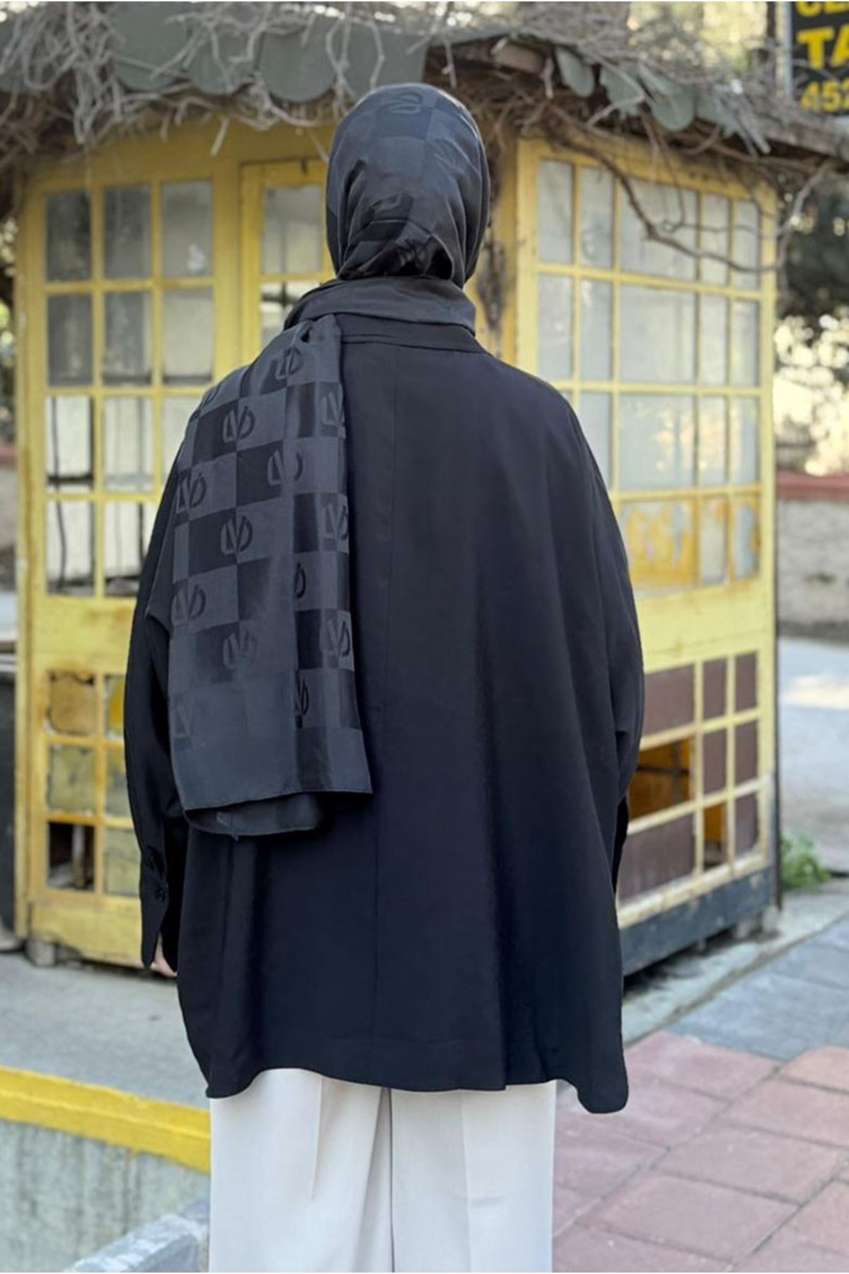 26Y7066 - SİYAH - OVERSİZE GÖMLEK