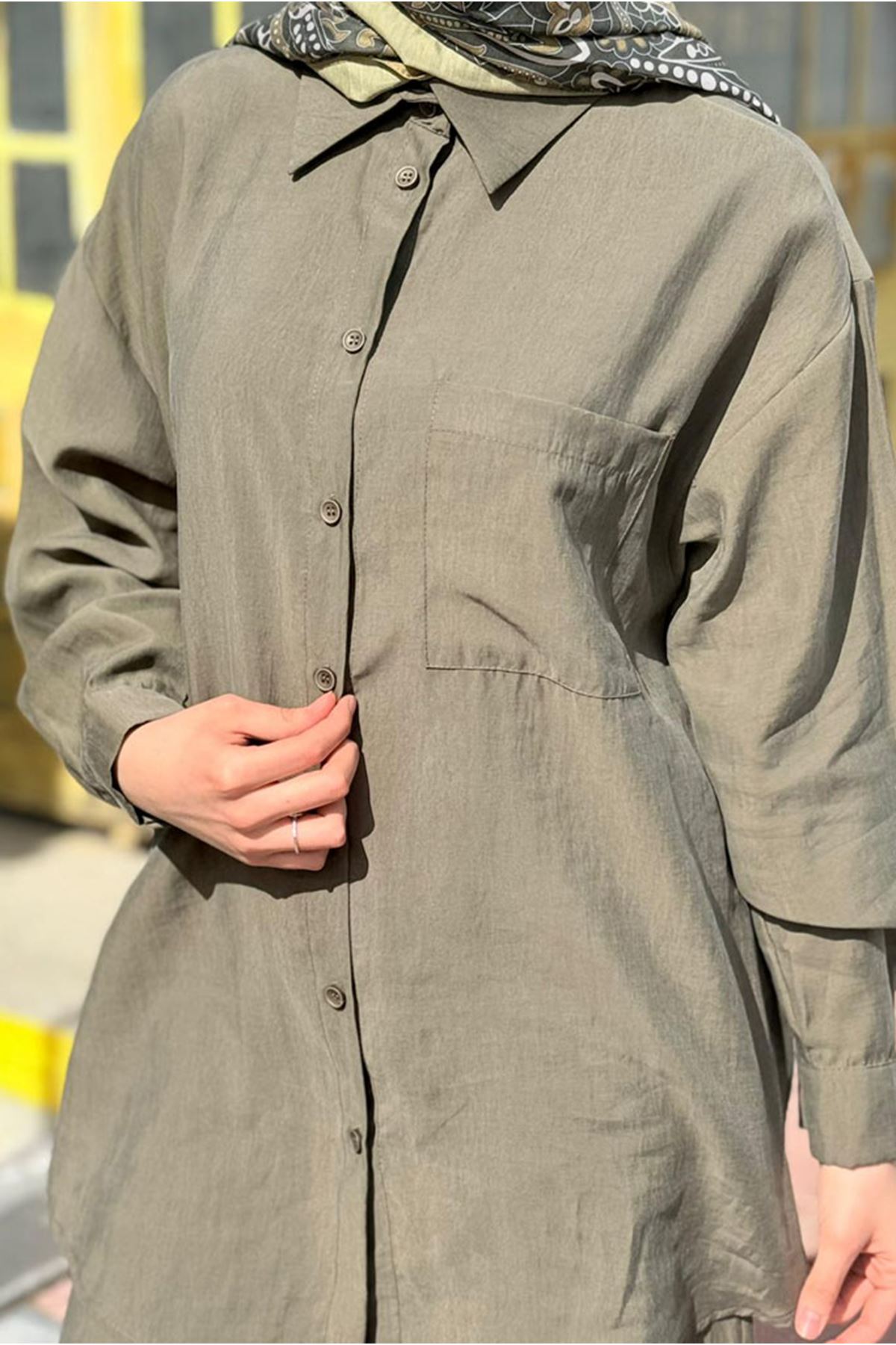 26Y7594 - HAKİ -  BOL PAÇA BASİC TAKIM