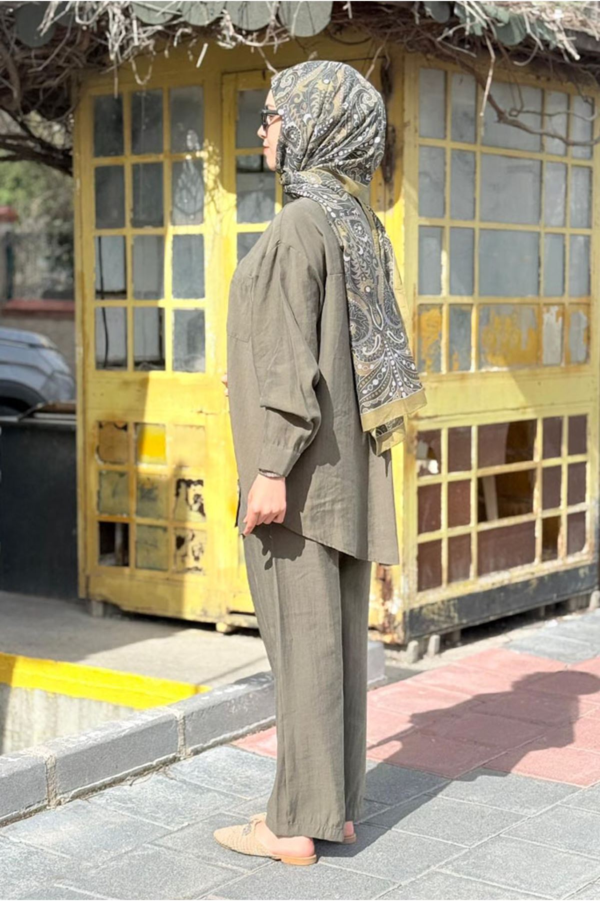 26Y7594 - HAKİ -  BOL PAÇA BASİC TAKIM