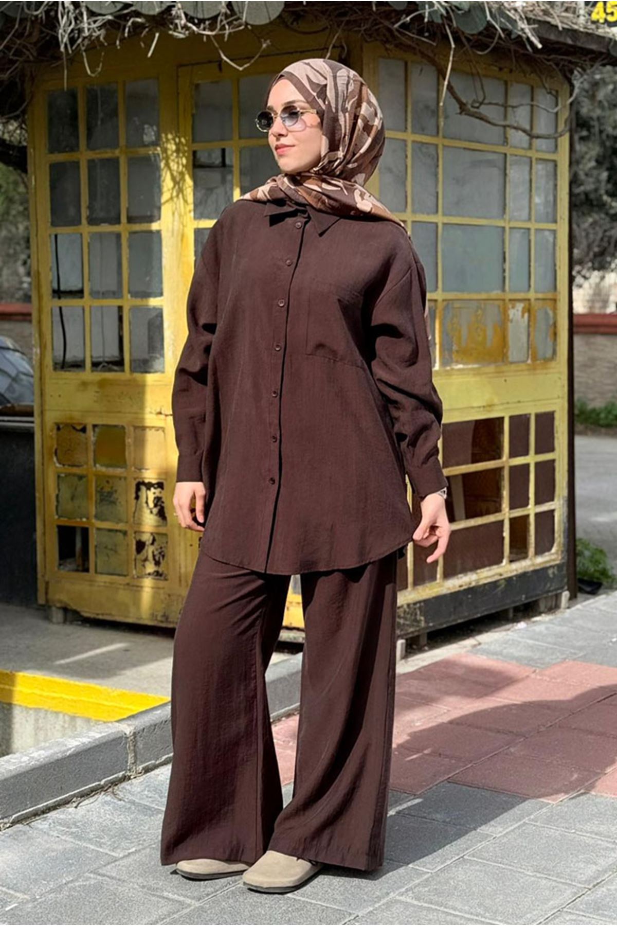 26Y7594 - KAHVE -  BOL PAÇA BASİC TAKIM