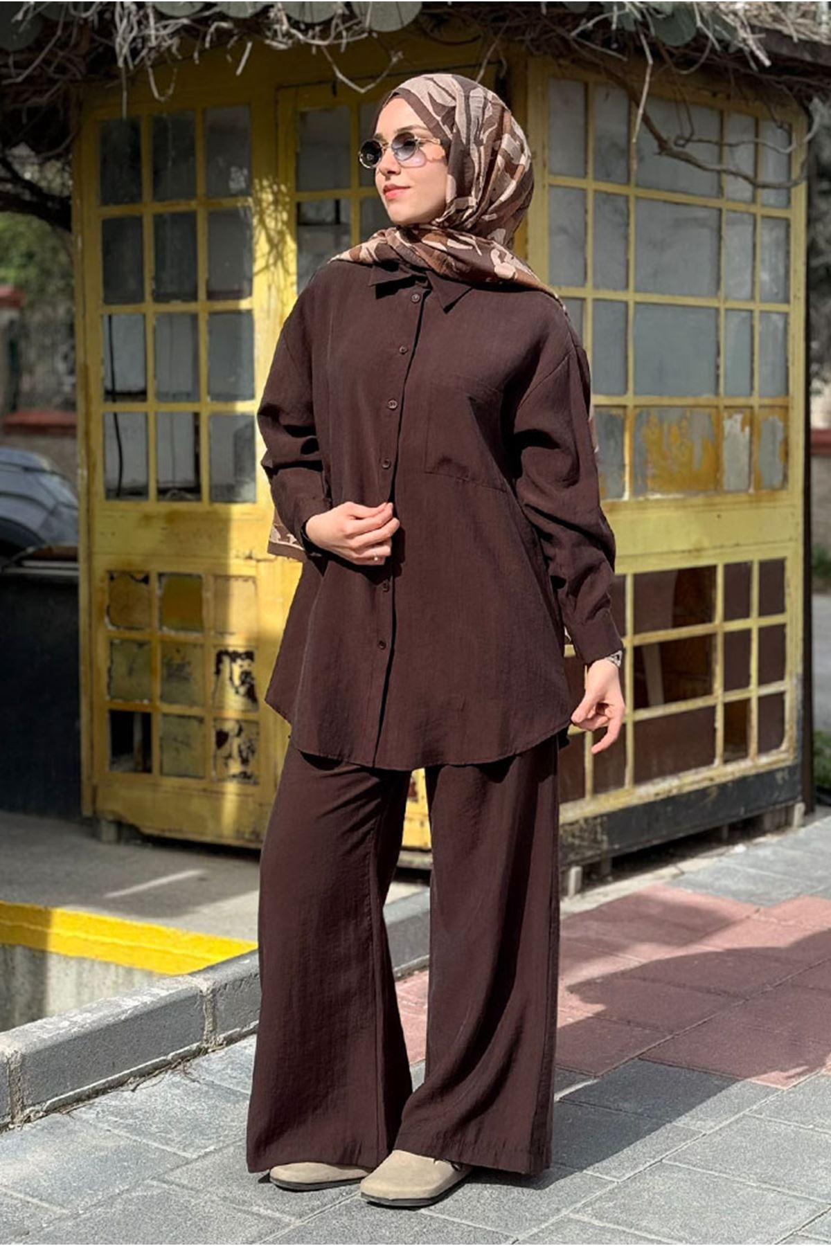 26Y7594 - KAHVE -  BOL PAÇA BASİC TAKIM