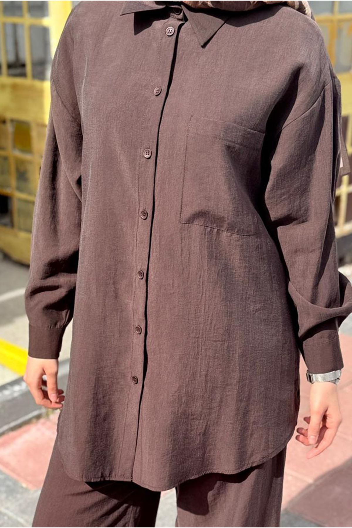 26Y7594 - KAHVE -  BOL PAÇA BASİC TAKIM