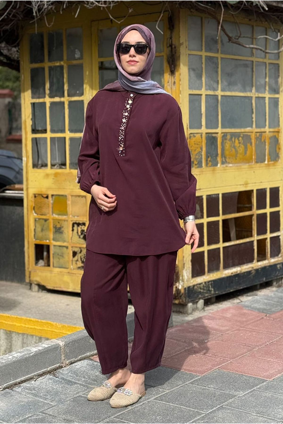 26Y7578 - BORDO - DENİZ KABUĞU TAKIM 