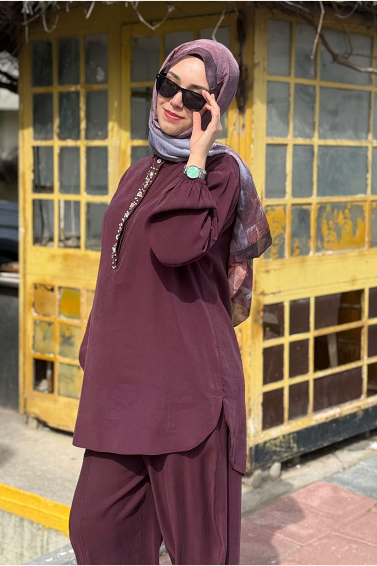 26Y7578 - BORDO - DENİZ KABUĞU TAKIM 