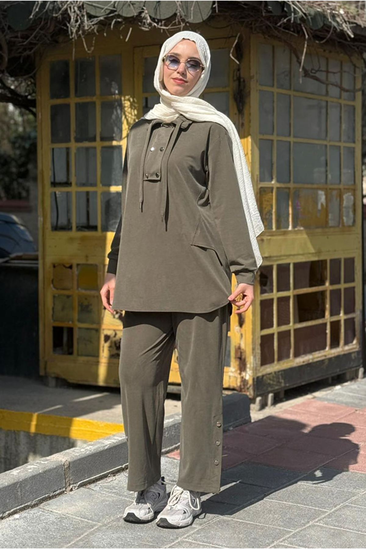 26Y6625 - HAKİ - ÇITÇITLI İPLİ TAKIM