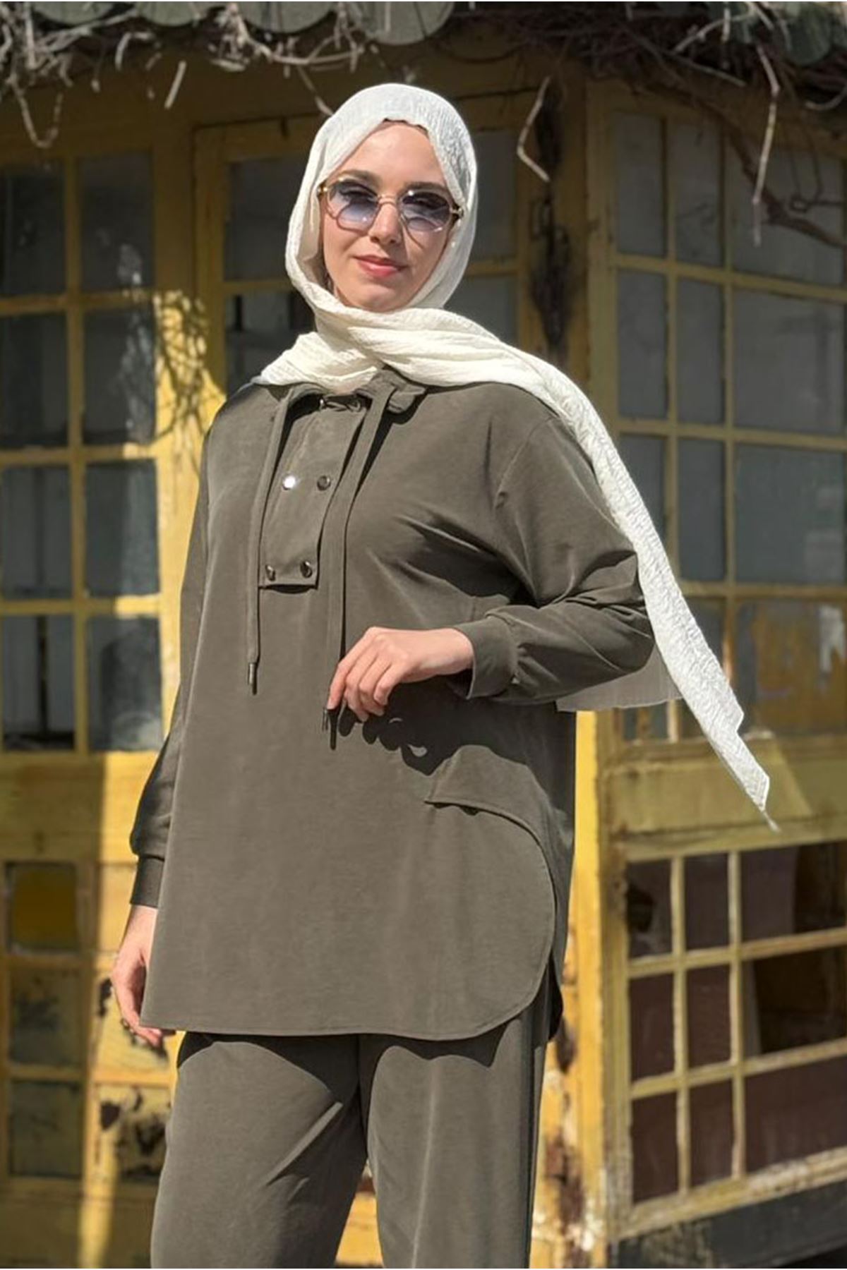 26Y6625 - HAKİ - ÇITÇITLI İPLİ TAKIM