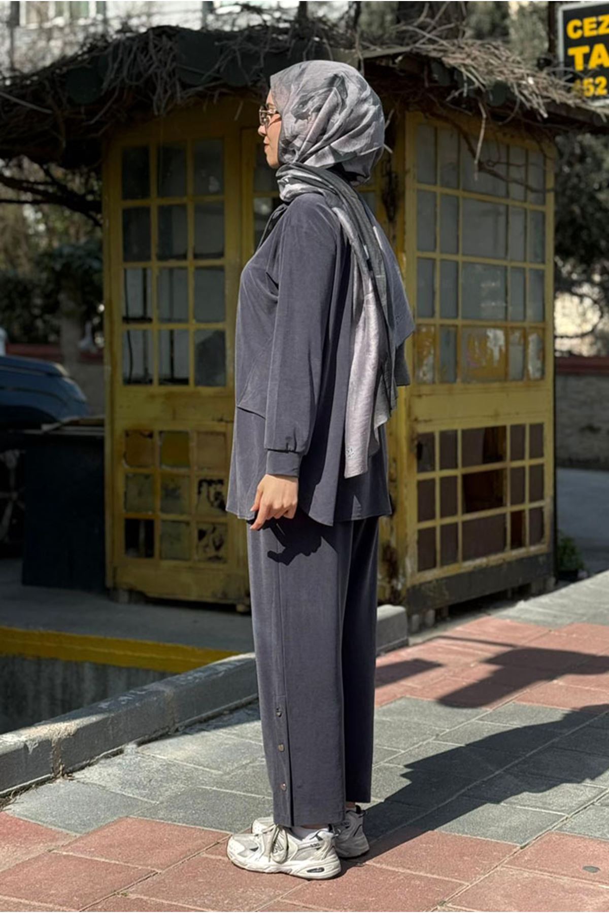 26Y6625 - LACİVERT - ÇITÇITLI İPLİ TAKIM