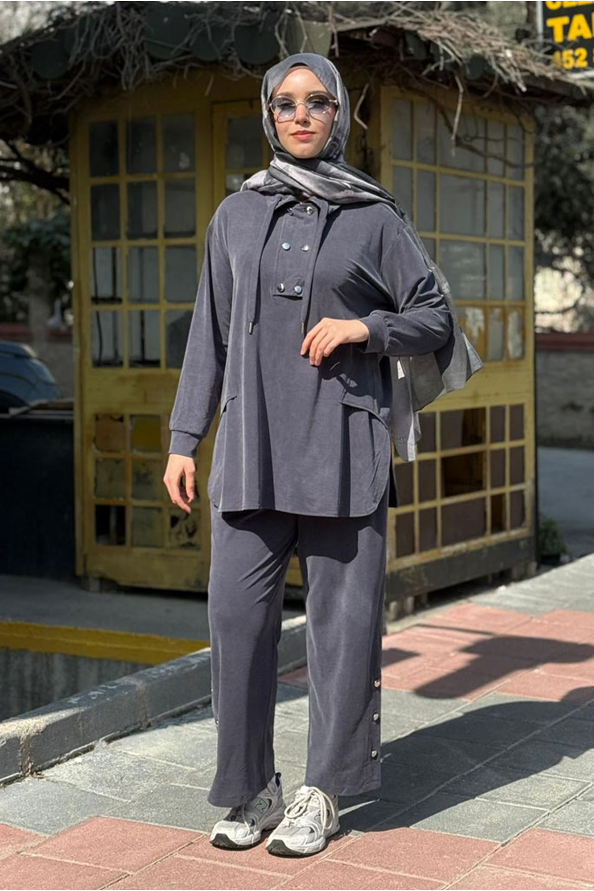 26Y6625 - LACİVERT - ÇITÇITLI İPLİ TAKIM