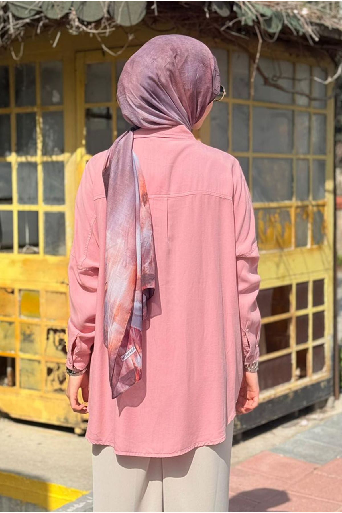 26Y7088 - PEMBE - BASİC TENCEL GÖMLEK