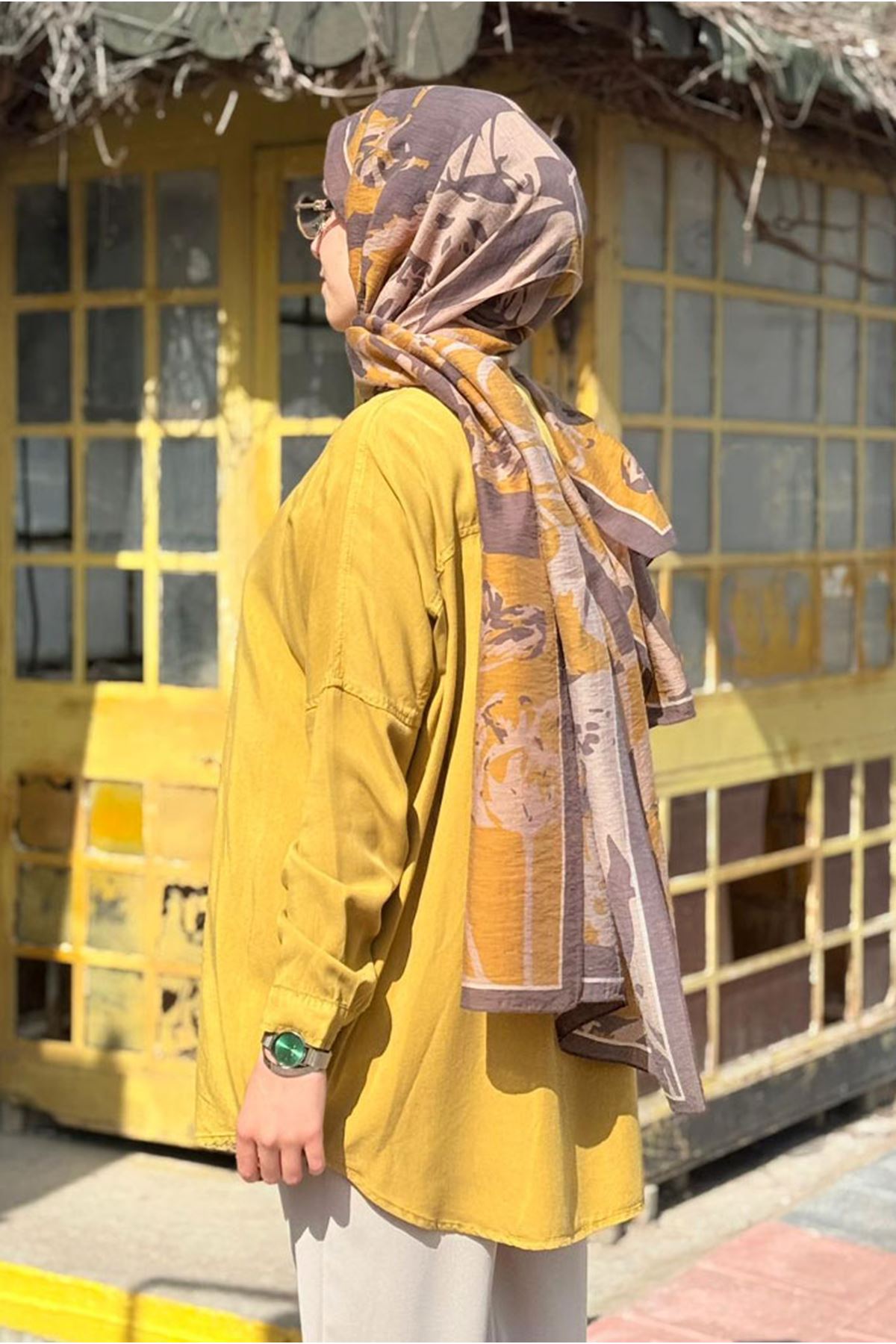 26Y7088 - YAĞ YEŞİLİ - BASİC TENCEL GÖMLEK 