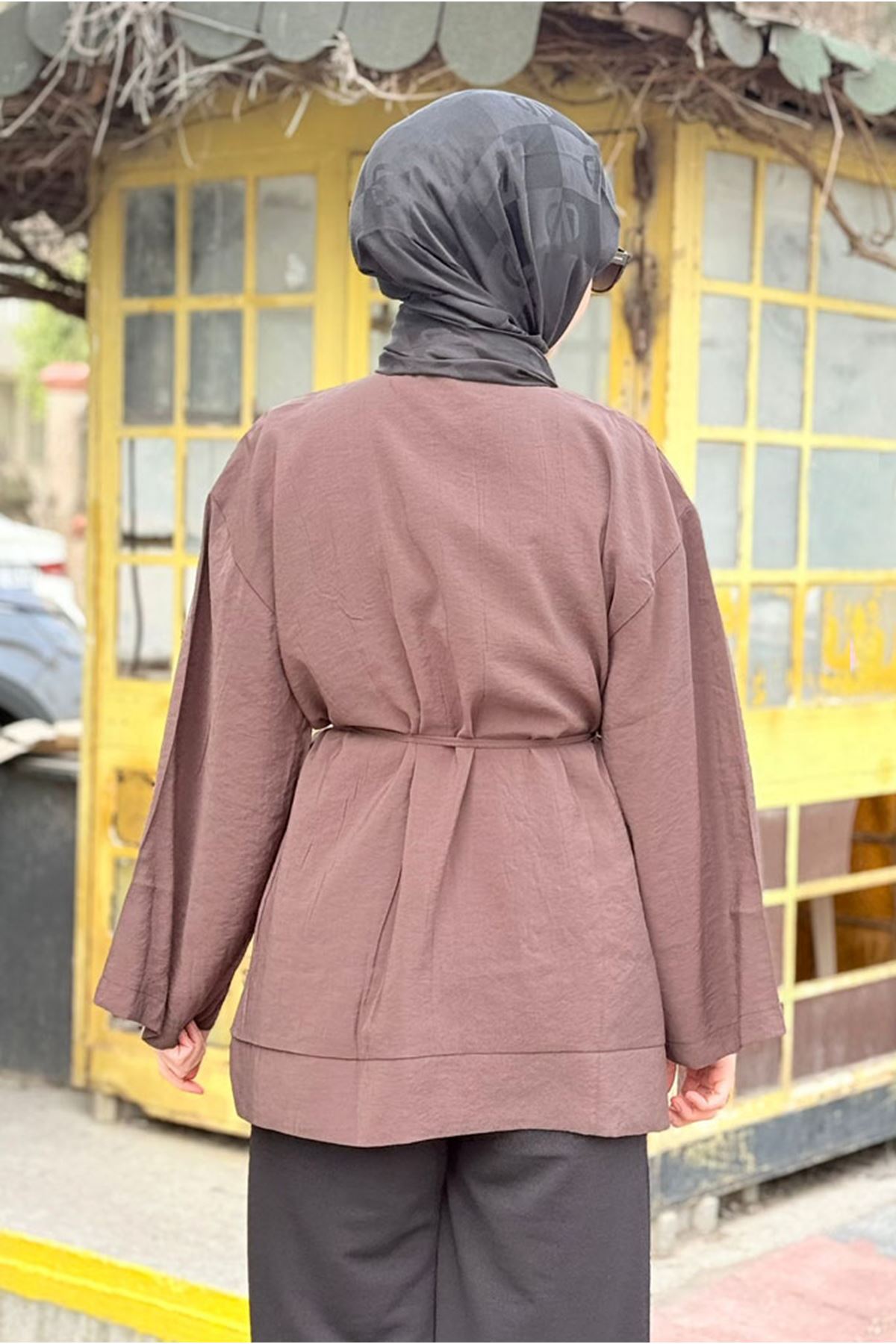 26Y6535 - KAHVE - NEVUR DETAYLI GÖMLEK