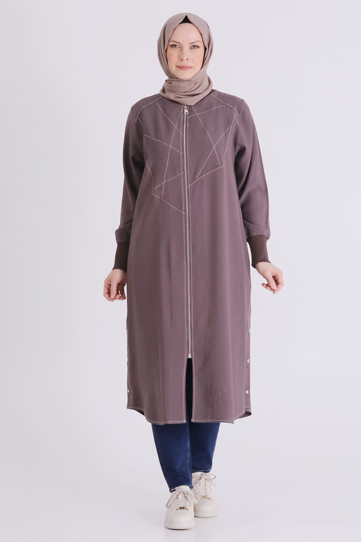 26YV2553 - KAKAO - Büyük Beden Tesettür Kap