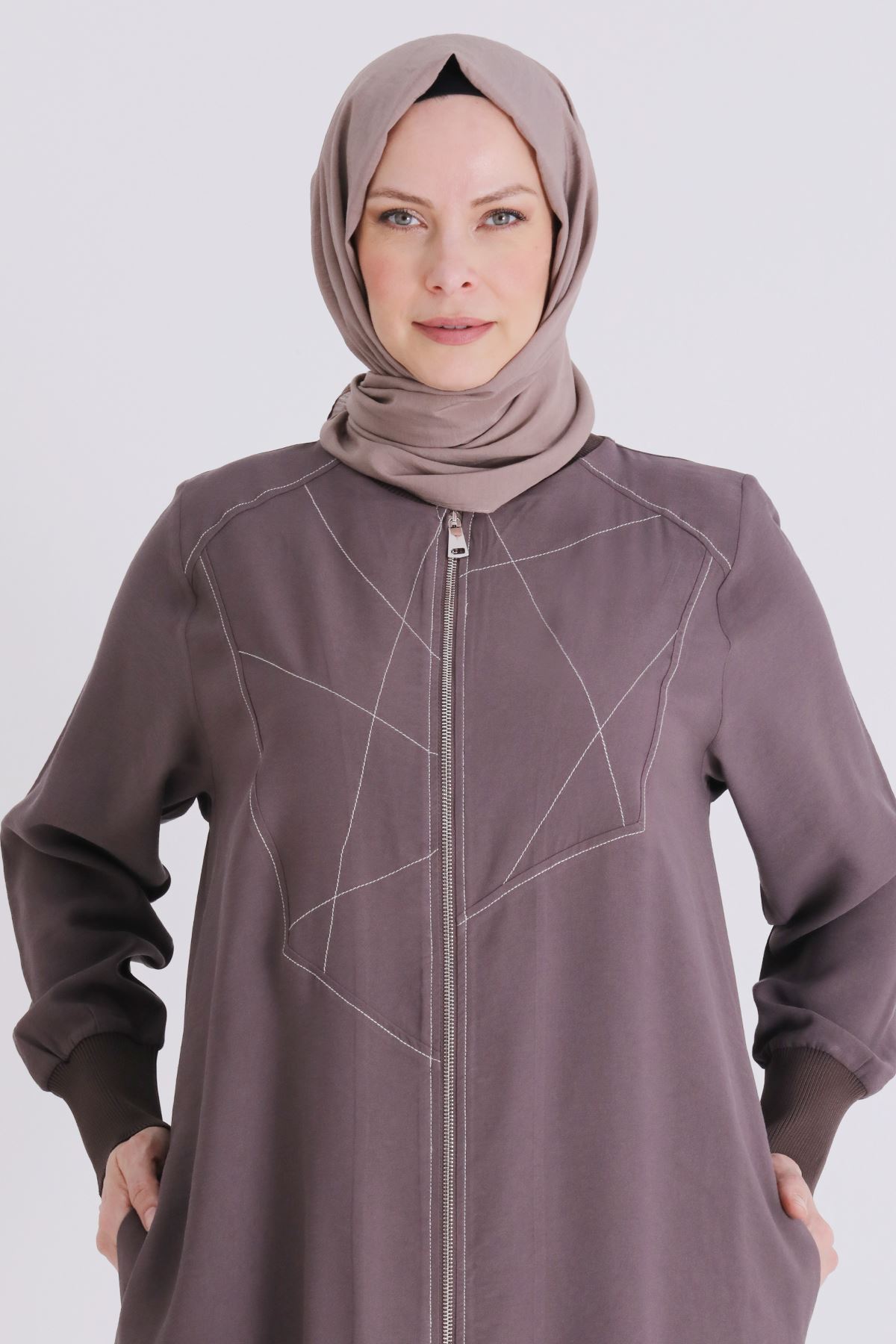 26YV2553 - KAKAO - Büyük Beden Tesettür Kap