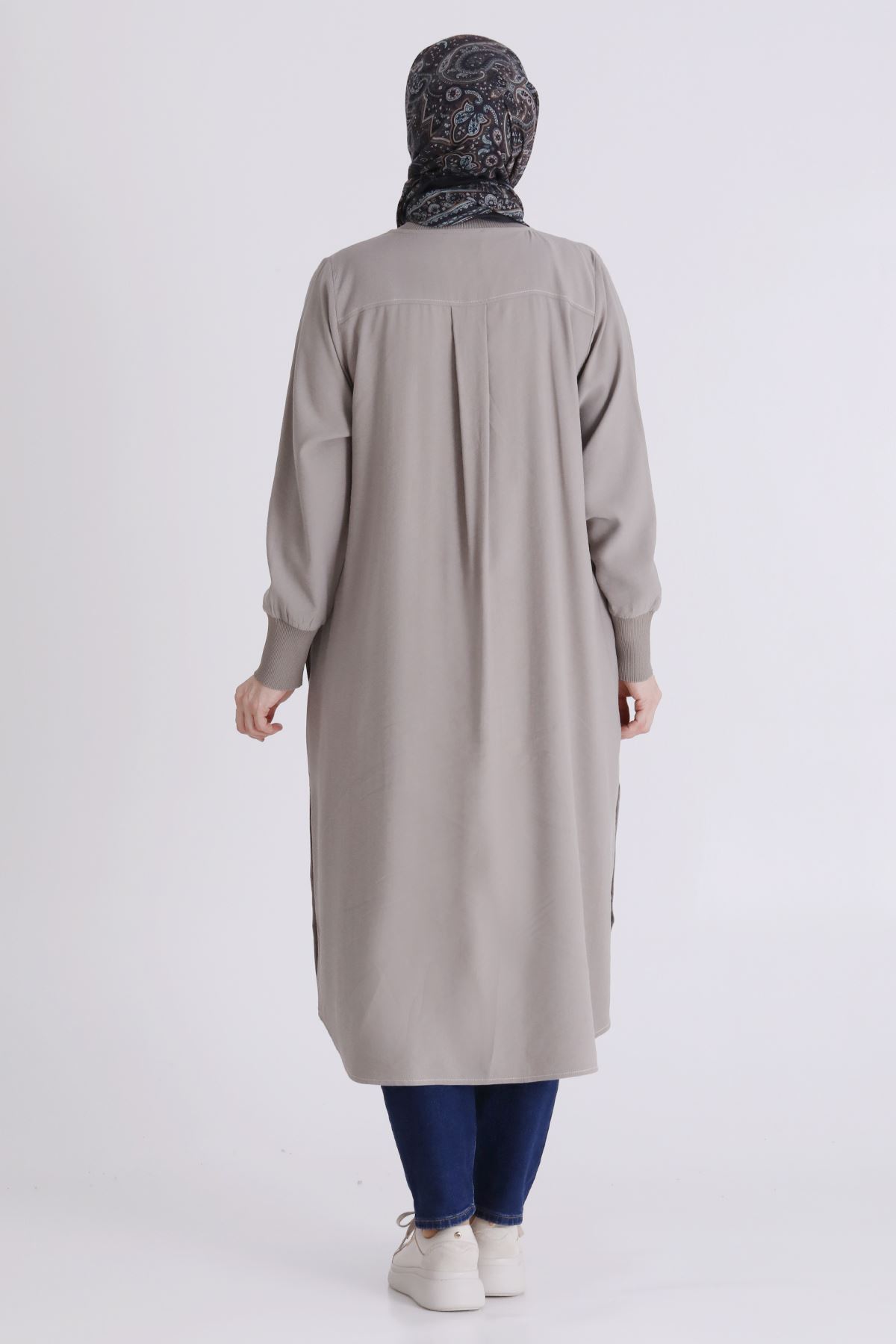 26YV2553 - KÜF YEŞİLİ  - Büyük Beden Tesettür Kap 