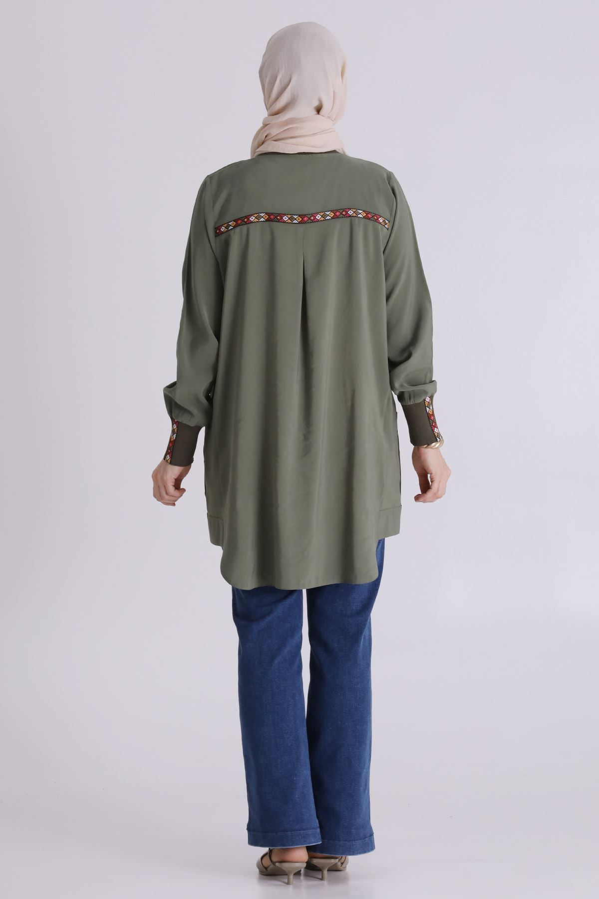 26YV2554 - NANE YEŞİLİ - Büyük Beden Tesettür Kap