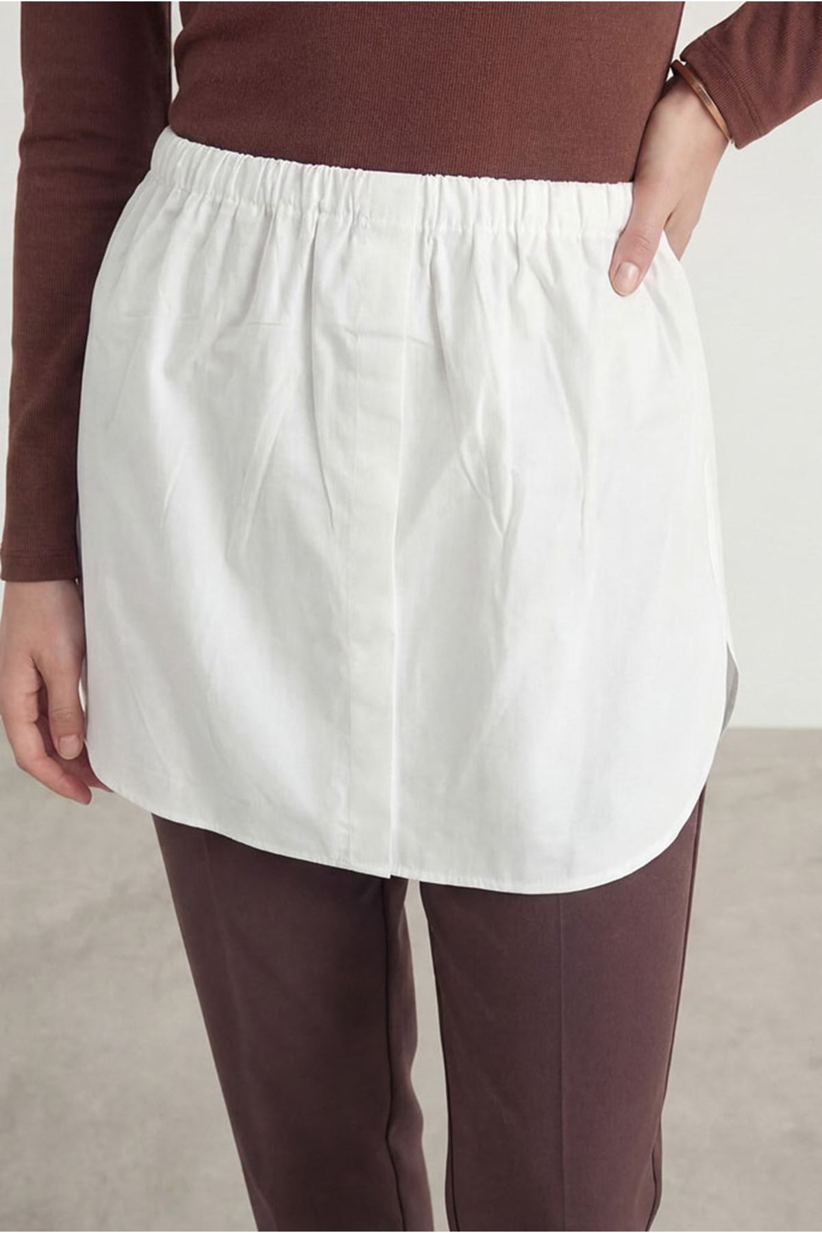 26Y7609 - BEYAZ - COTTON ETEK İÇLİK