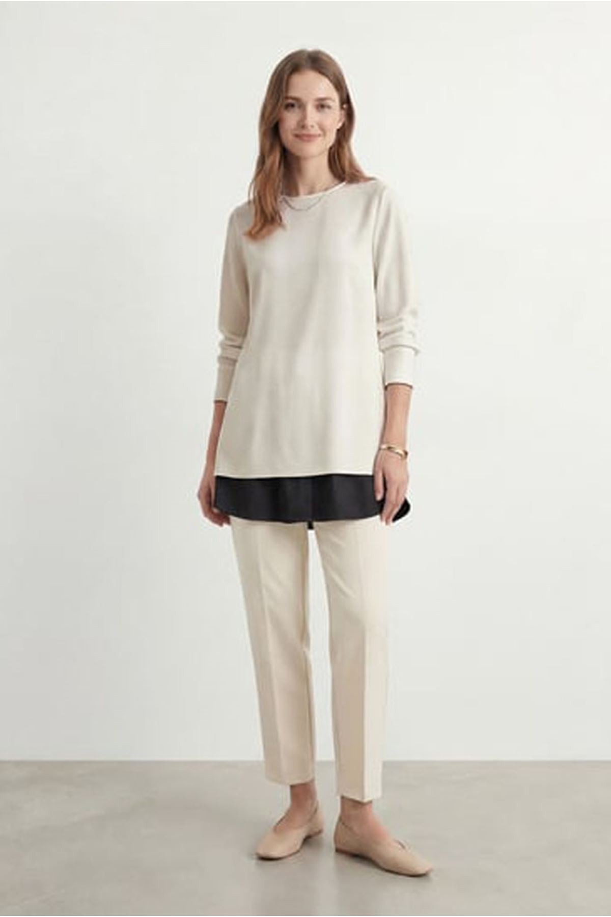 26Y7609 - SİYAH - COTTON ETEK İÇLİK