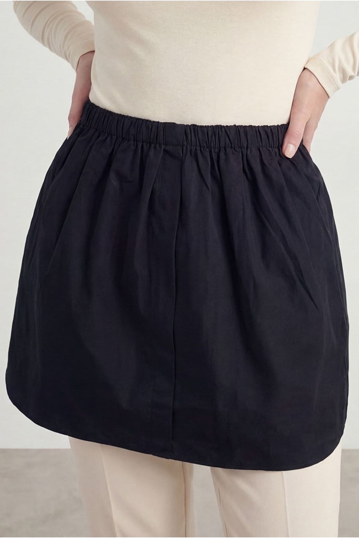 26Y7609 - SİYAH - COTTON ETEK İÇLİK