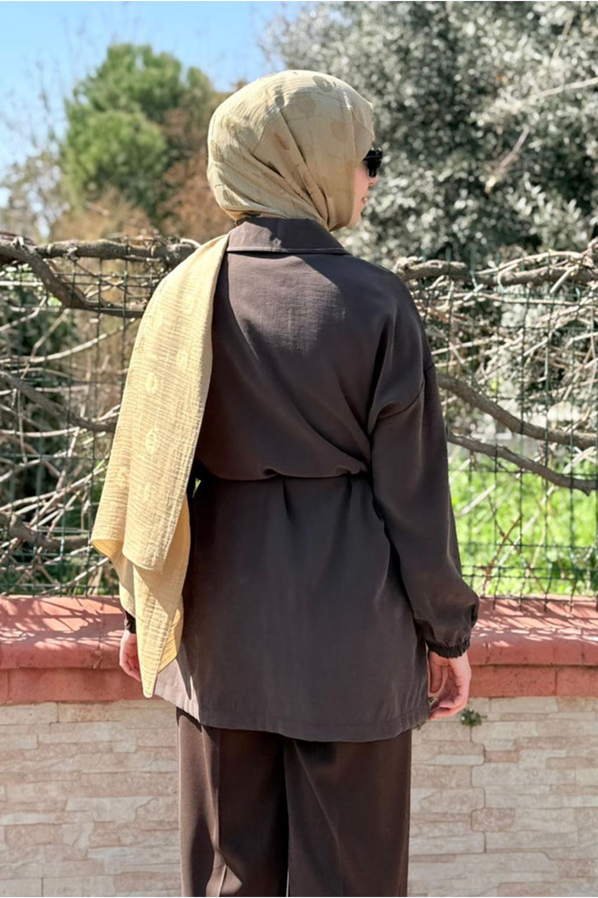 26Y7238 - KAHVE - ÇITÇITLI YAZ TRENCH