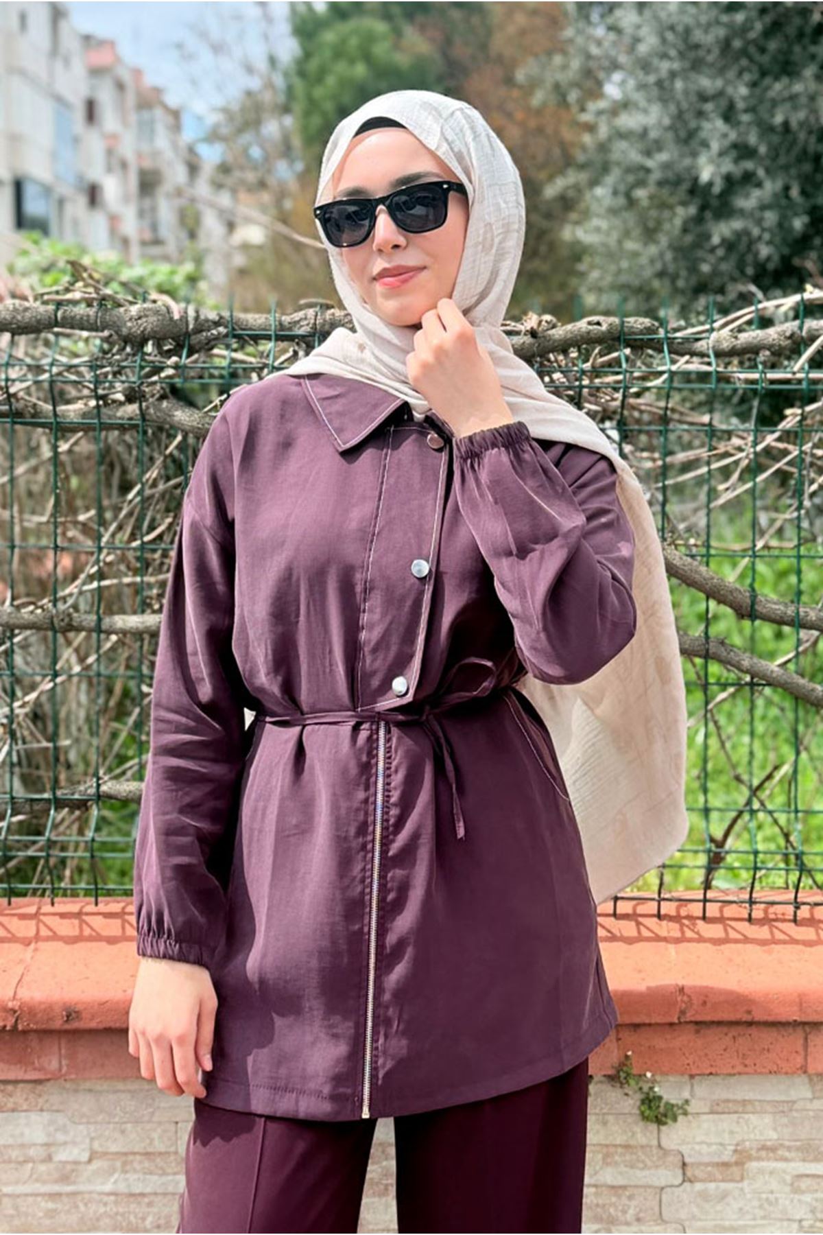 26Y7238 - BORDO - ÇITÇITLI YAZ TRENCH