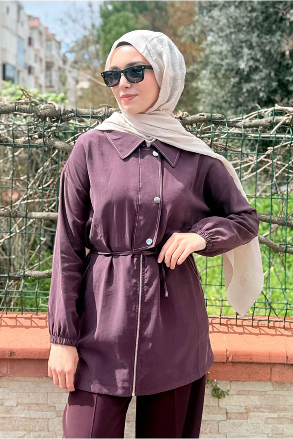 26Y7238 - BORDO - ÇITÇITLI YAZ TRENCH