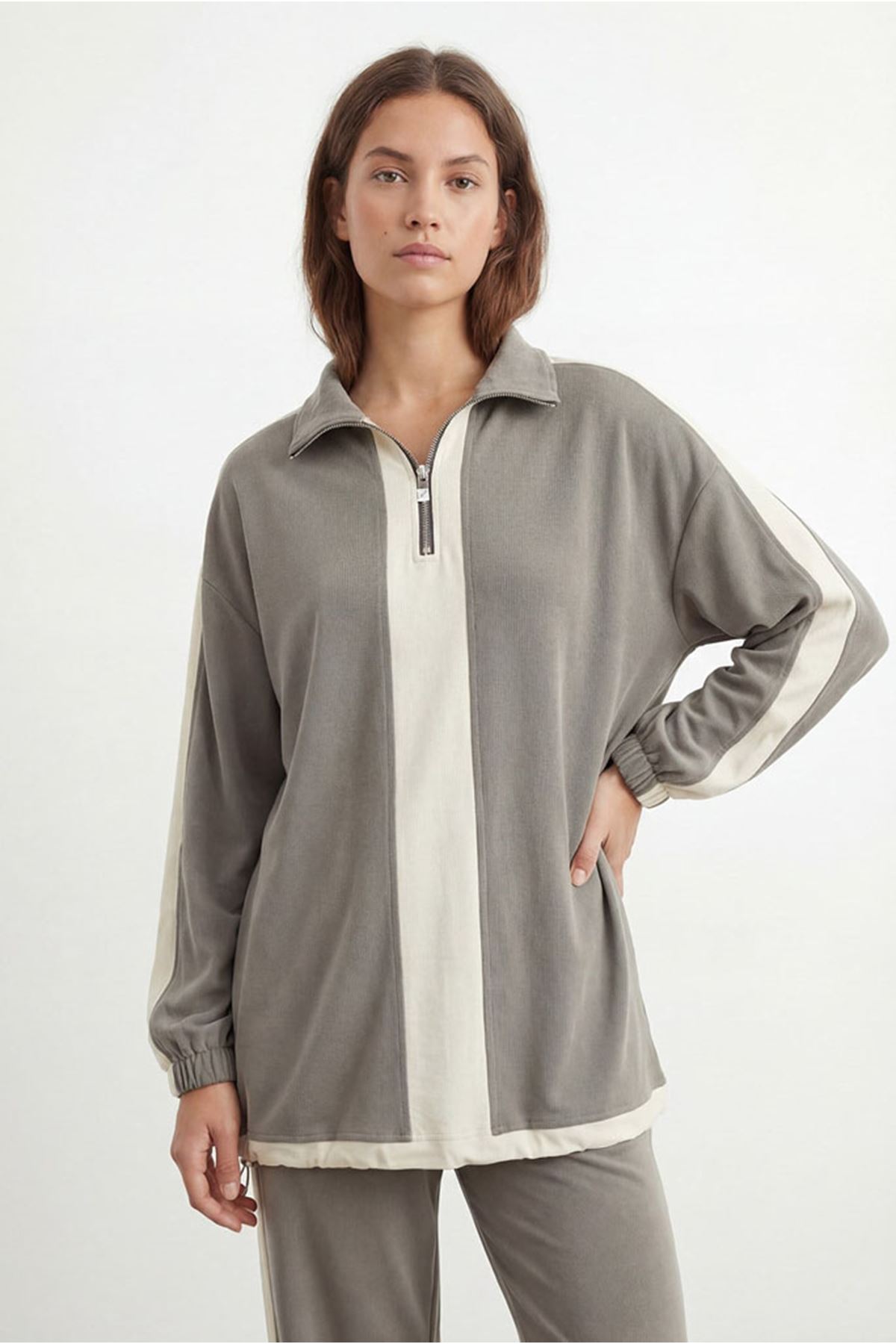 26Y6606 - HAKİ - RENK KOMBİNLİ TAKIM 