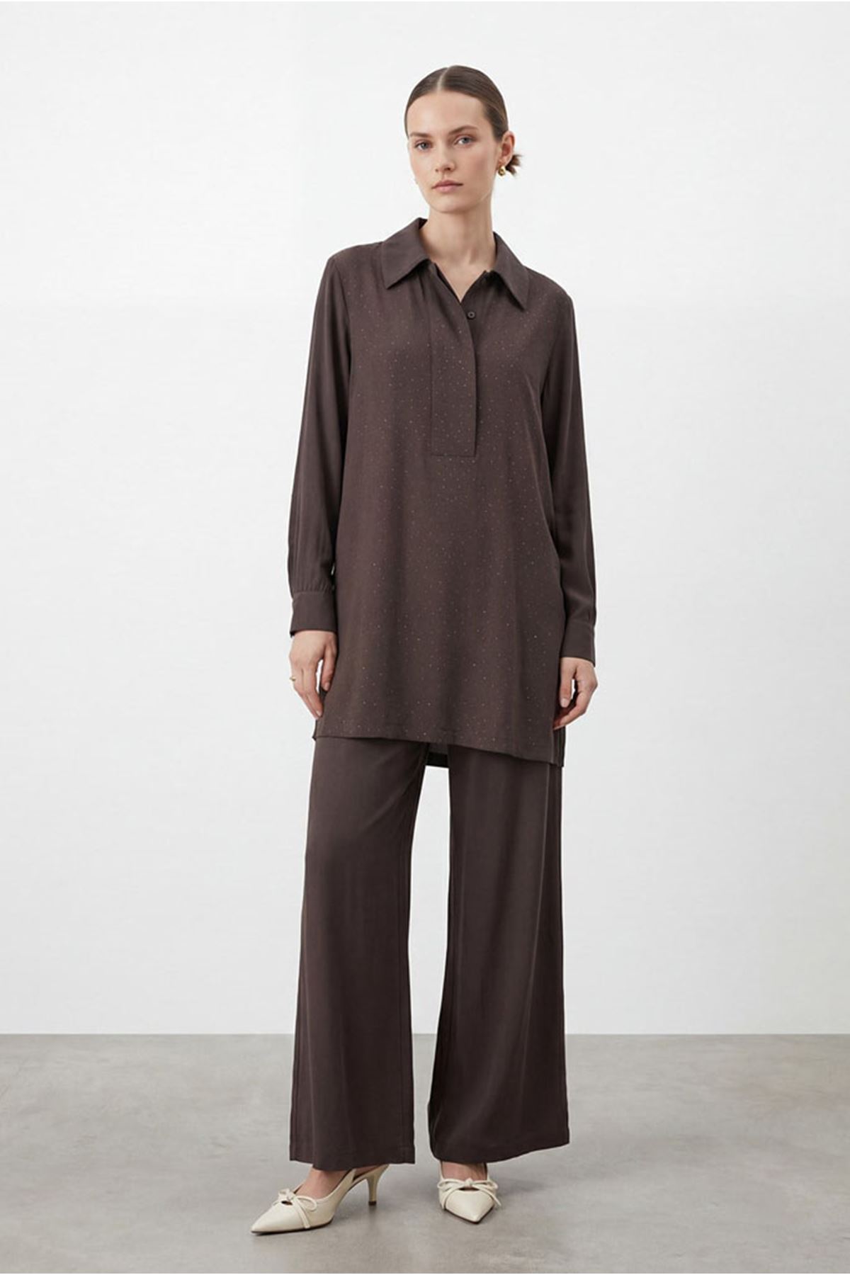 26Y6612 - KAHVE - SERPME TAŞLI TAKIM