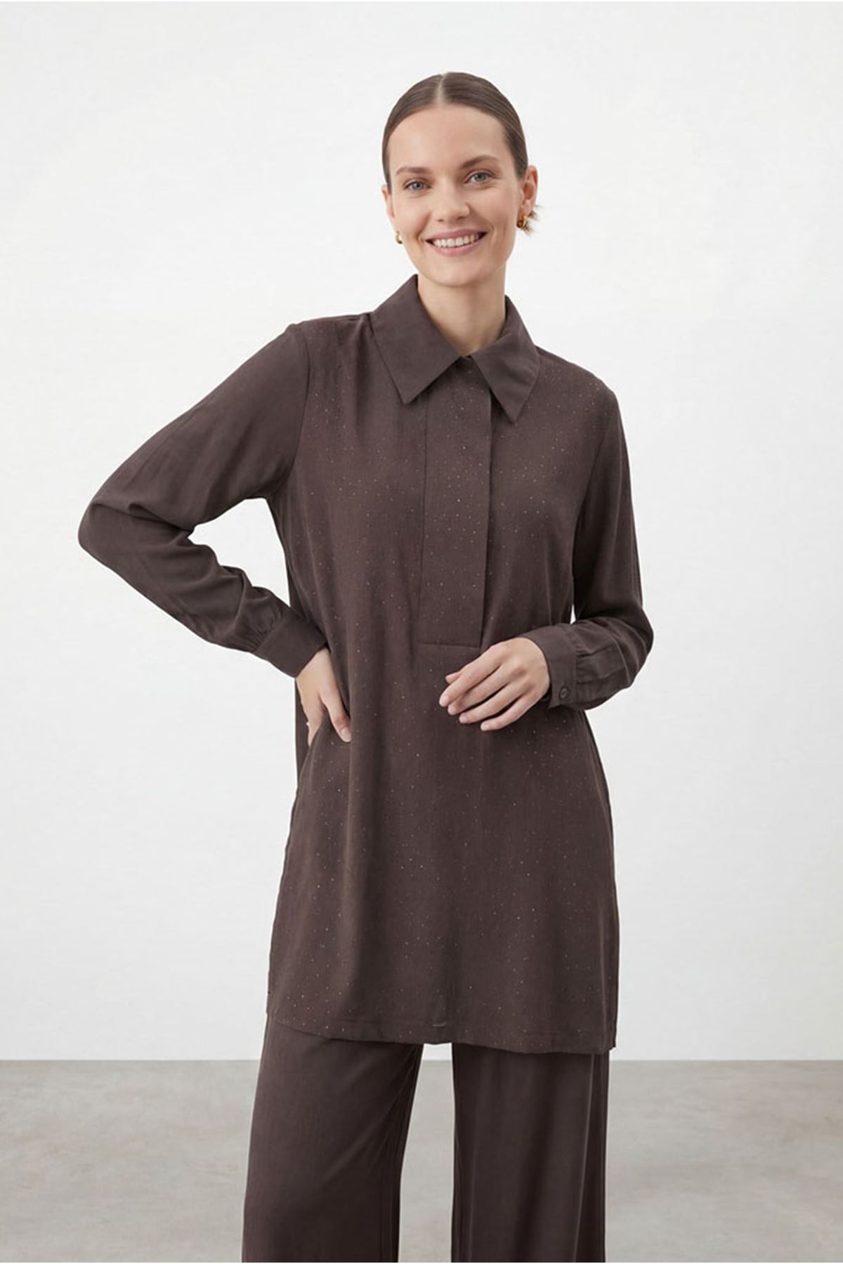 26Y6612 - KAHVE - SERPME TAŞLI TAKIM