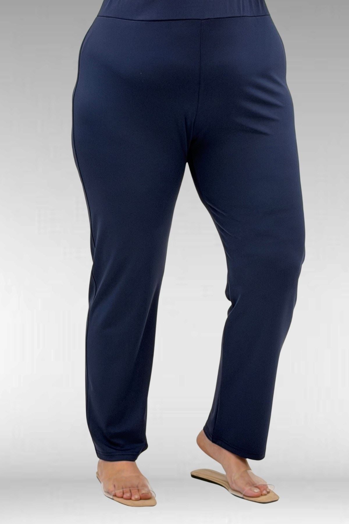 1733 Büyük Beden Fermuarlı Tesettür Mayo - Karışık Desen Laci-Laci