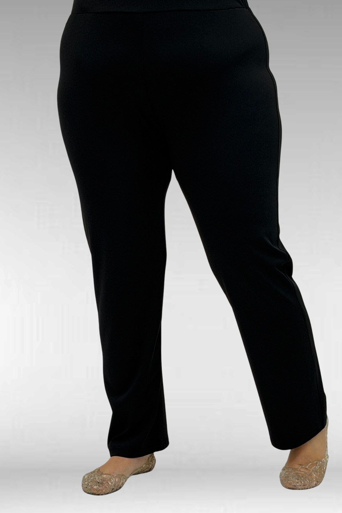 1733 Büyük Beden Fermuarlı Tesettür Mayo - Fırça Desen Saks-Siyah