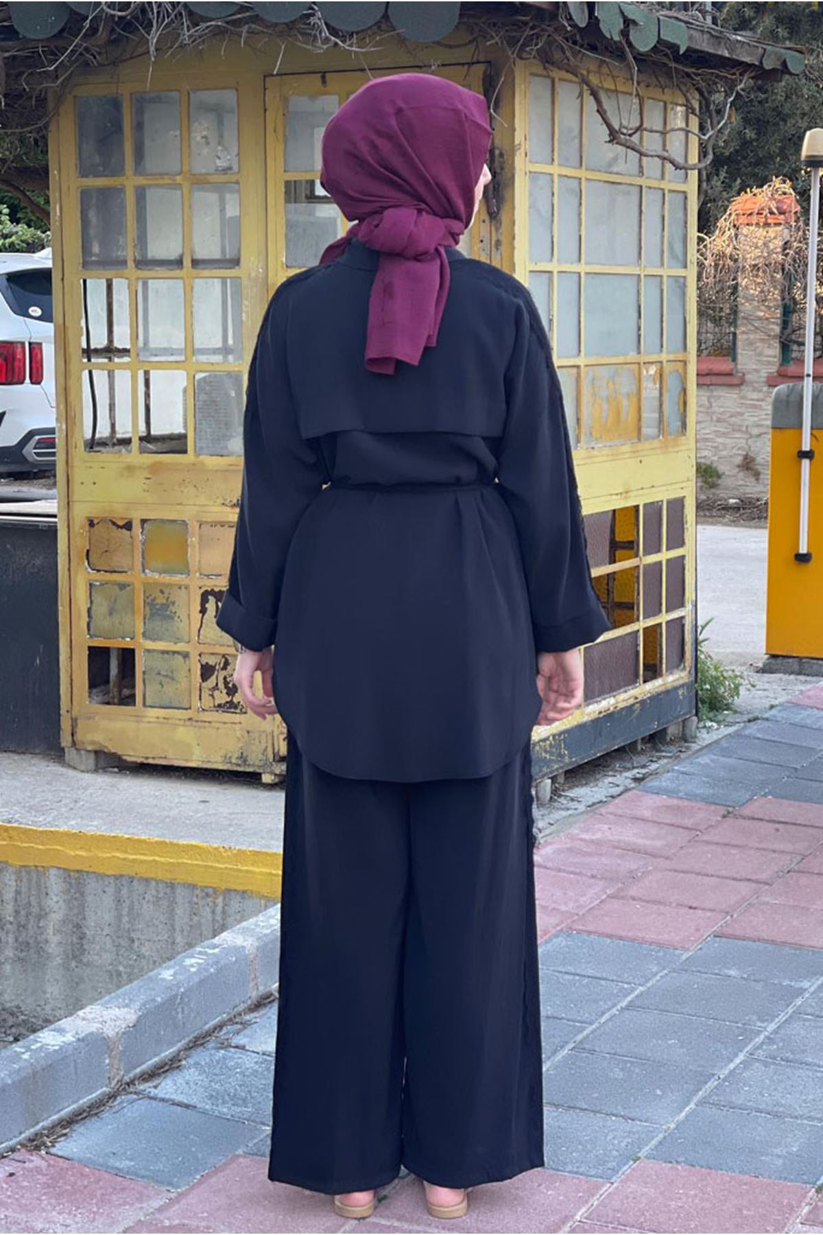 26Y6608 - SİYAH - DANTEL ŞERİTLİ TAKIM 