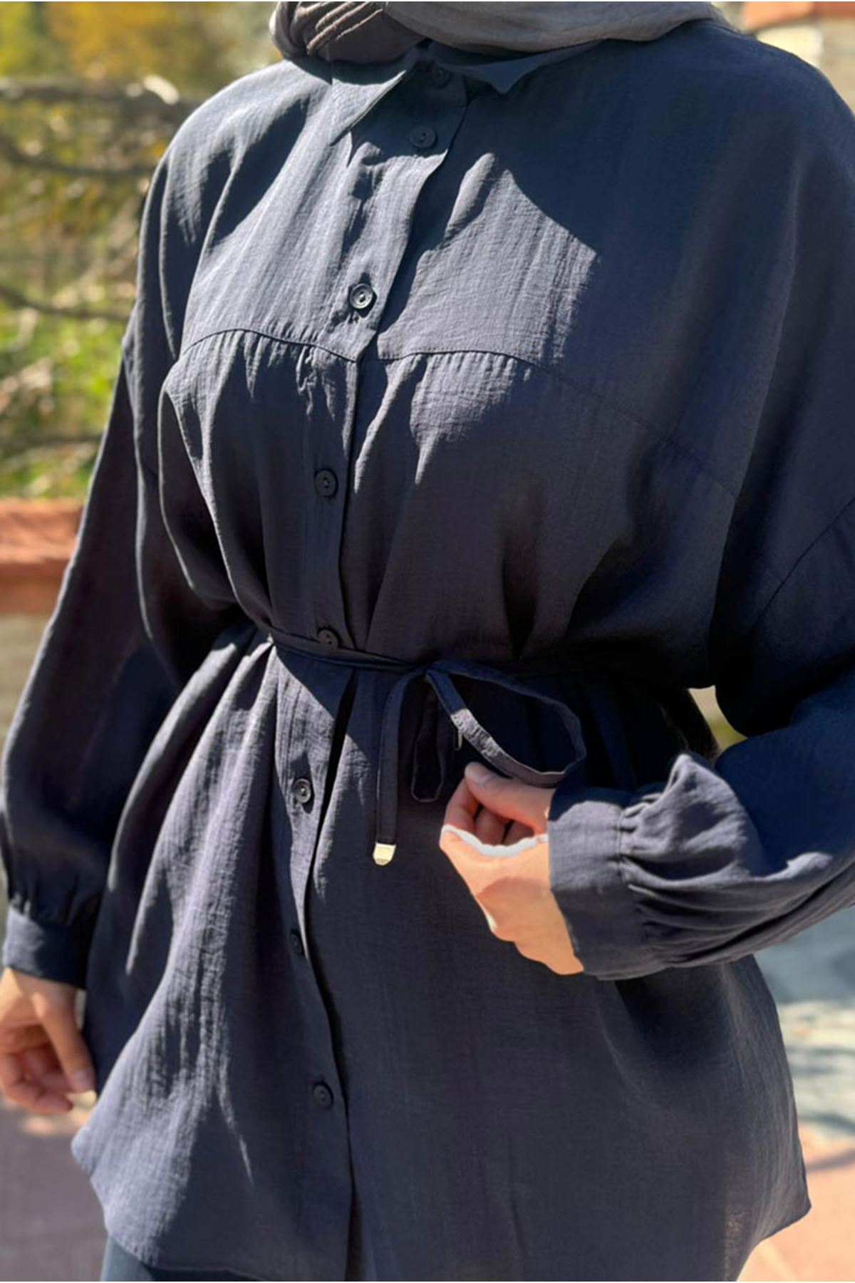 26Y6575 - LACİVERT -  LYOCEL GÖMLEK