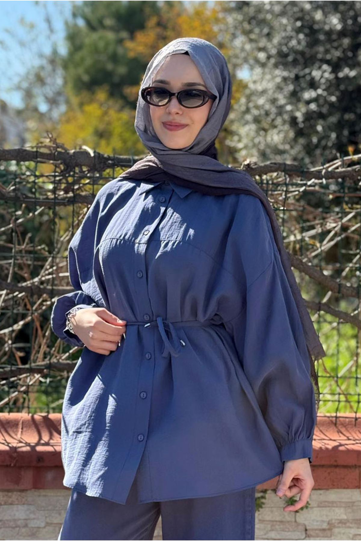 26Y6575 - MAVİ -  LYOCEL GÖMLEK